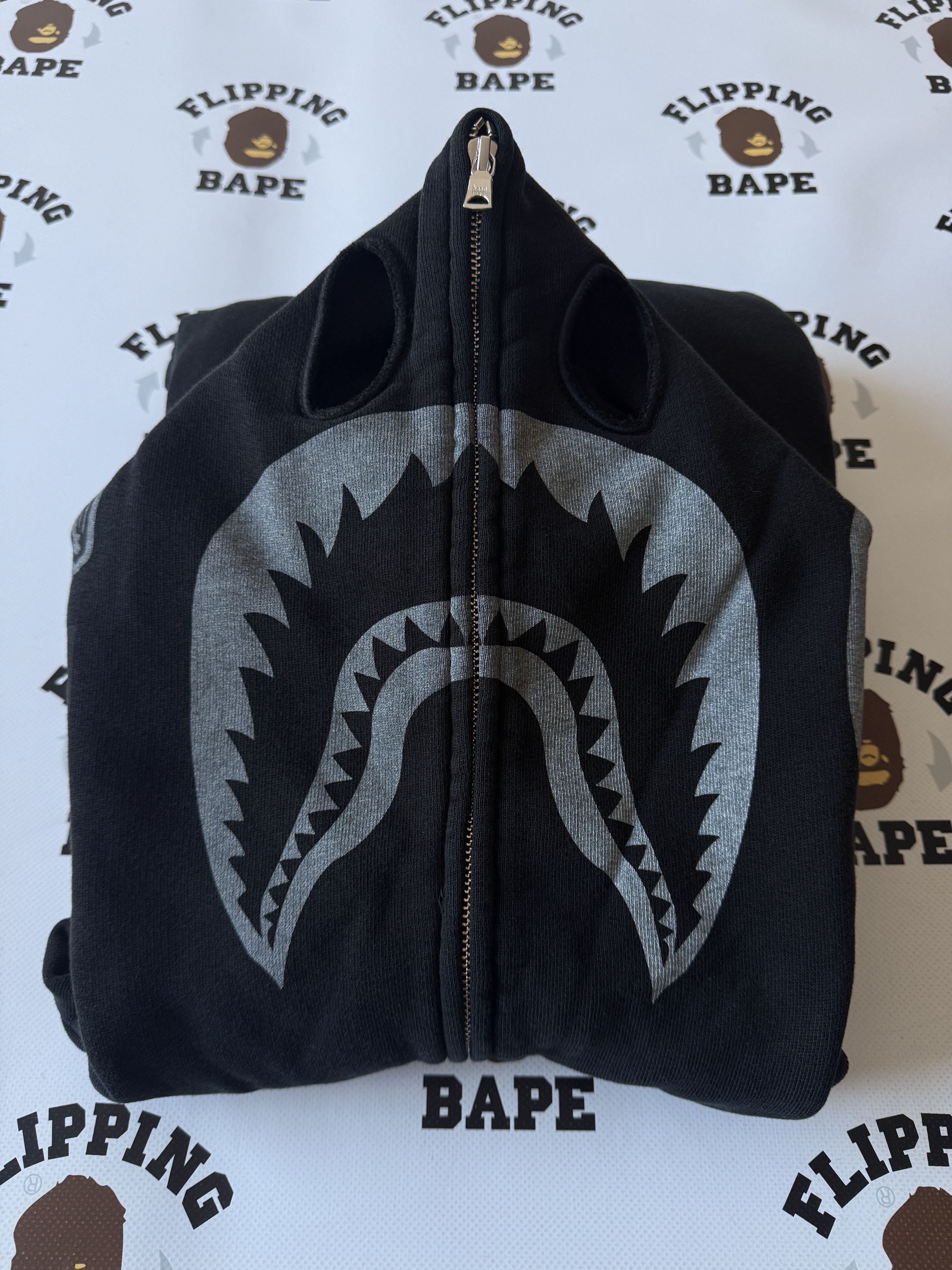 Bape BAPE SKELETON SHARK HEAVY WASHED CROPPED FIT FULL ZIP HOODIE Size US XL / EU 56 / 4 - 16 Thumbnail