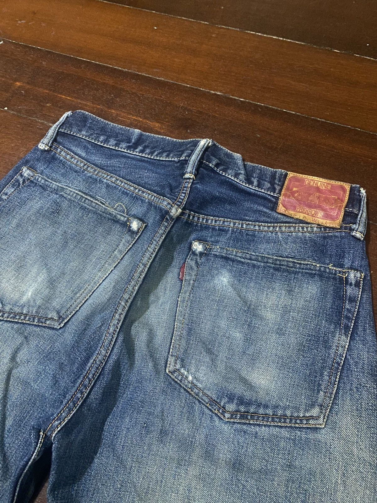 Warehouse & Co. Vintage Pherrow’s Stormy Blue Flared distressed mud wash Size US 32 / EU 48 - 18 Thumbnail