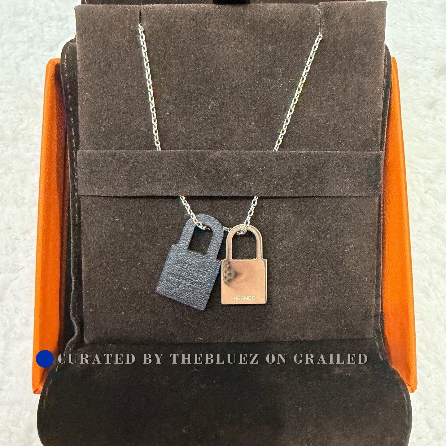 Hermes Hermes Black Silver Kelly Lock Necklace Size ONE SIZE - 1 Thumbnail