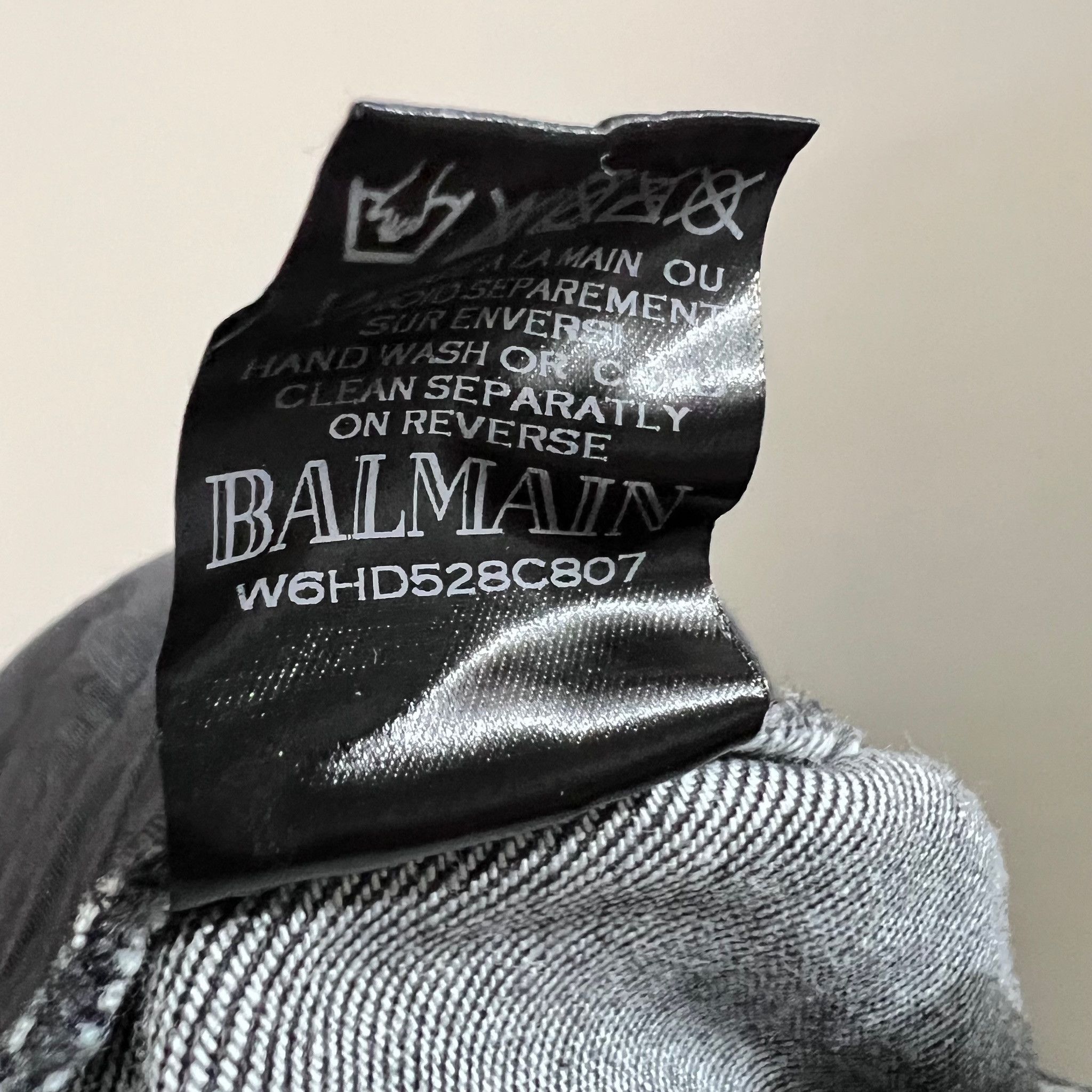 Balmain Balmain Waxed Coated Biker Moto Denim Jeans Size US 30 / EU 46 - 8 Thumbnail