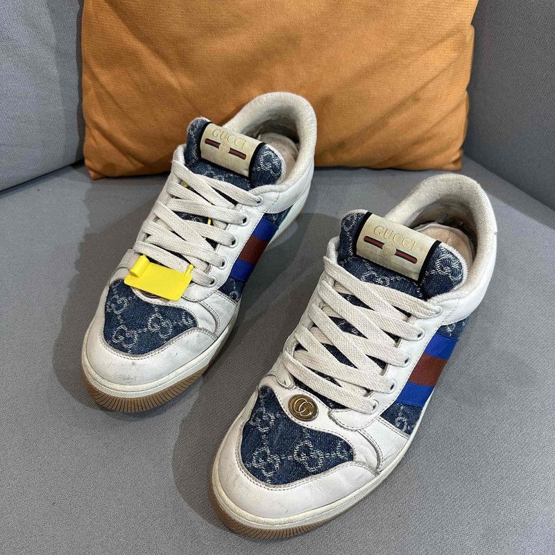 Gucci Gucci Screener Denim Sneakers for Men - Size US 8 / EU 41 - 1 Thumbnail