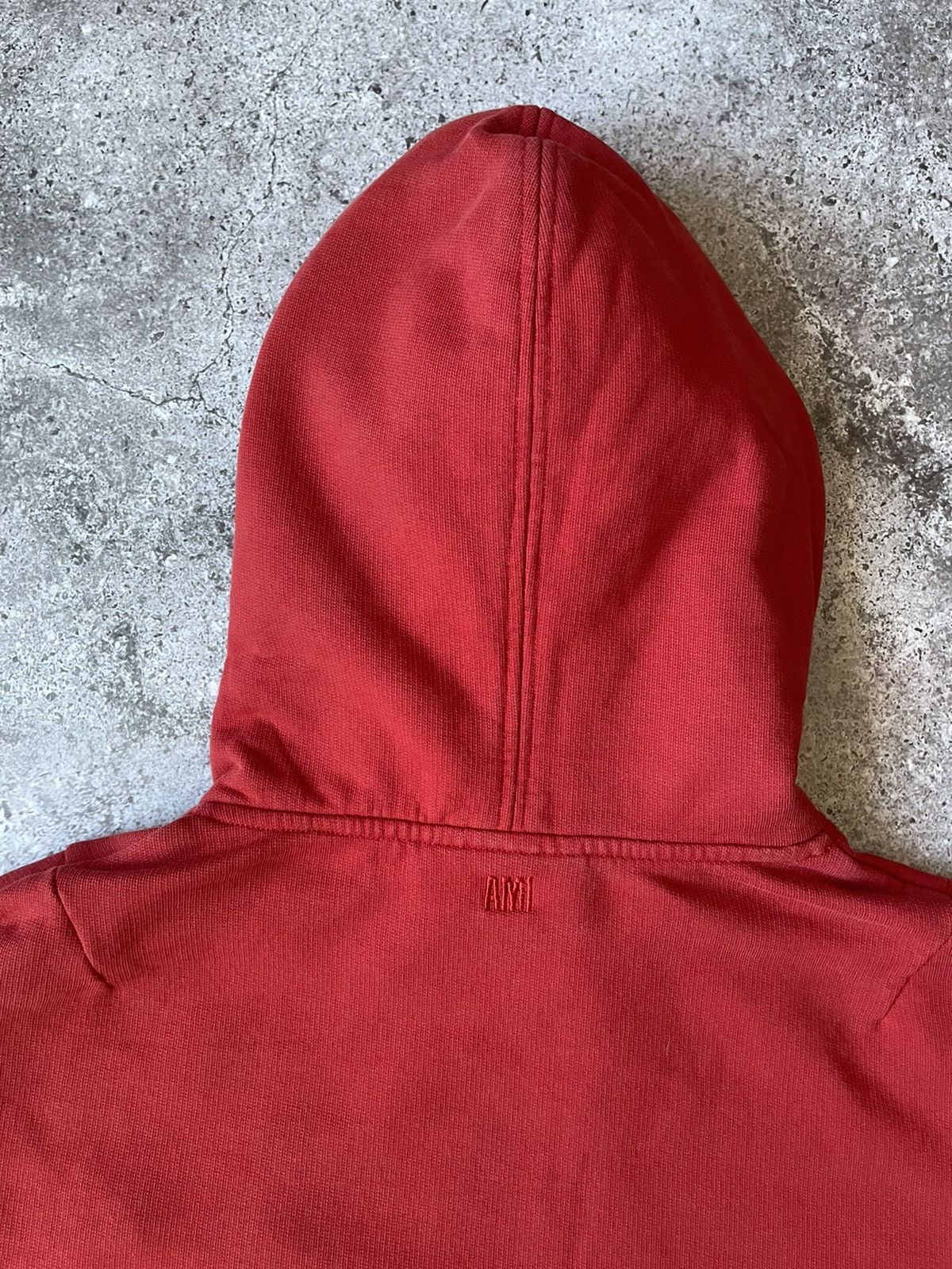 AMI 🔥 AMI Paris Red Hoodie "Ami!" Logo Embroidered Size US M / EU 48-50 / 2 - 4 Thumbnail