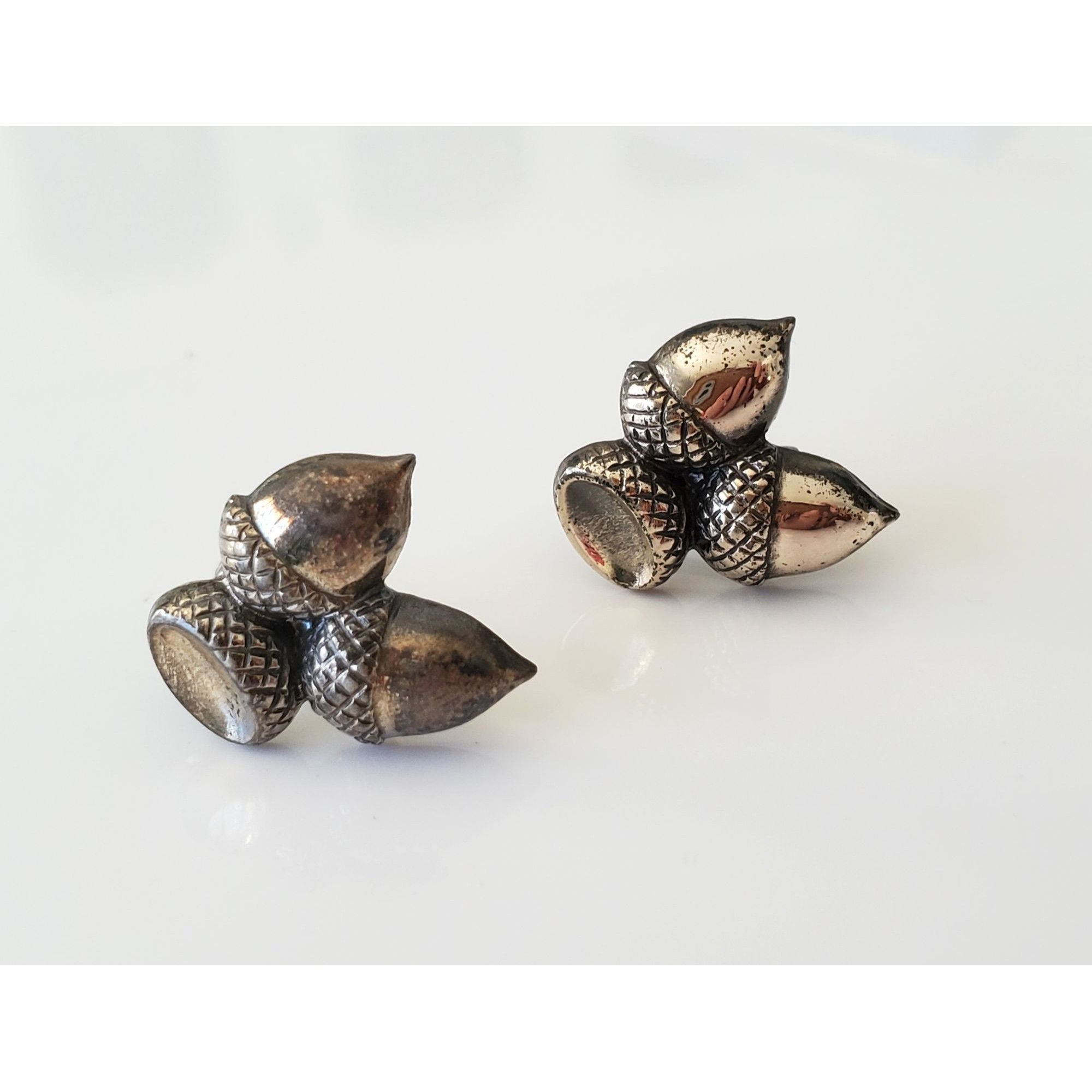 Vintage Vintage Sterling Silver Acorn Screw On Earrings Size ONE SIZE - 1 Thumbnail
