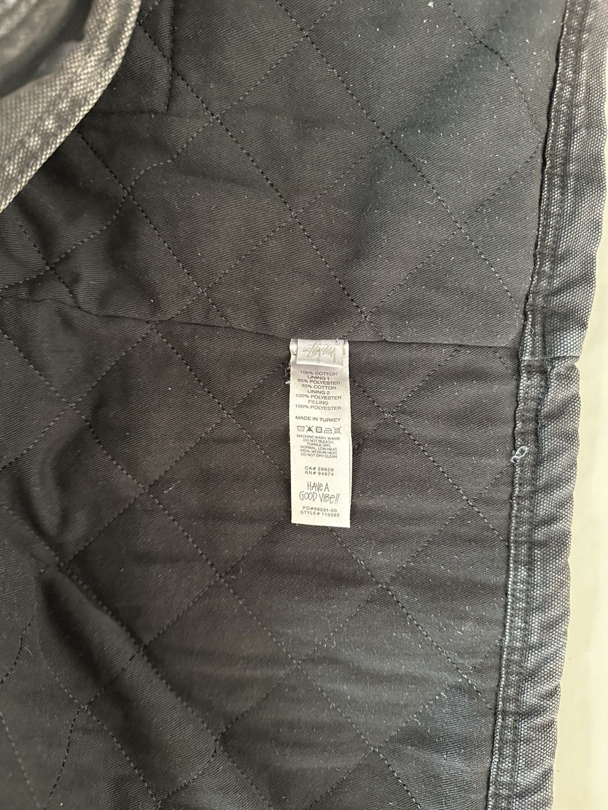 Stussy Stüssy Workgear Black Quilted Jacket Size US S / EU 44-46 / 1 - 5 Thumbnail