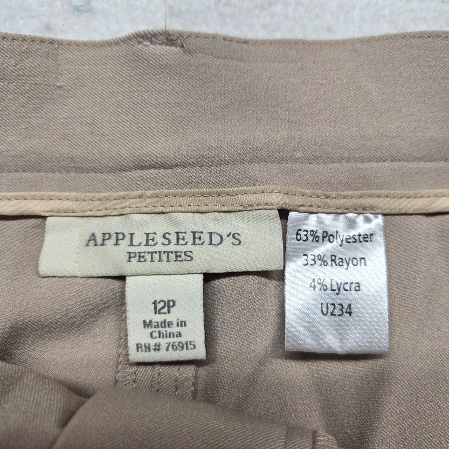 Vintage Vintage Appleseed's Tan Khaki Brown Women's Chino Pants Size 12P Petite Size 34" / US 12 / IT 48 - 3 Thumbnail