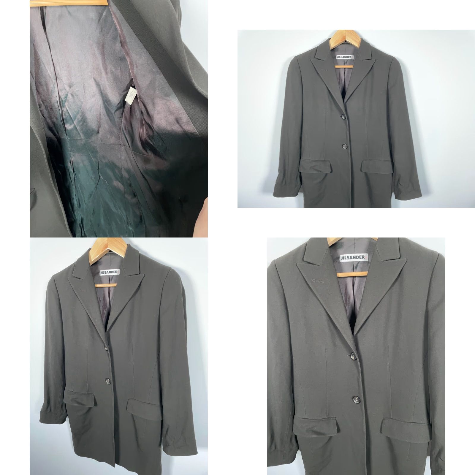 Jil Sander VINTAGE Jil Sander Jacket Women's EU 34 Dark Green Wool Long Blazer 2 XS Regular Germany Mens? Size XS / US 0-2 / IT 36-38 - 9 Thumbnail
