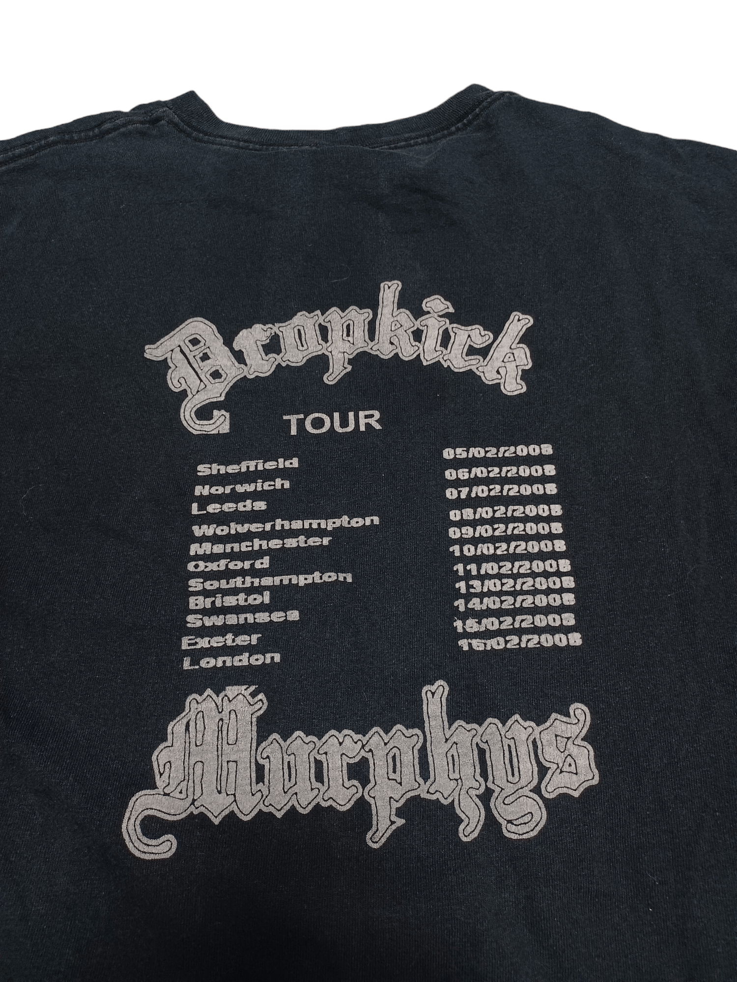 Fruit Of The Loom DROPKICK MURPHYS VINTAGE FOTL 2008 TOUR ENGLAND BOSTON TEE Size US L / EU 52-54 / 3 - 4 Thumbnail
