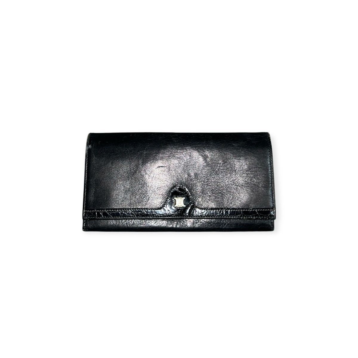 Celine Women Black Leather Long Wallet Size ONE SIZE - 1 Thumbnail
