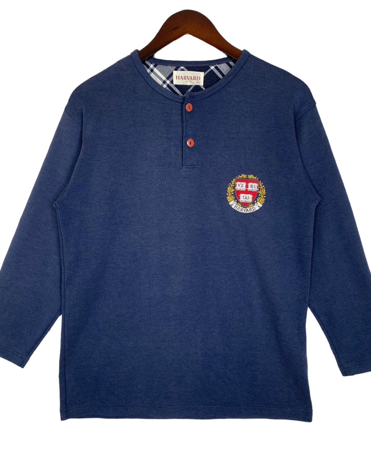 Japanese Brand Harvard Boston University Crewneck Button Longsleeve Size US S / EU 44-46 / 1 - 3 Thumbnail