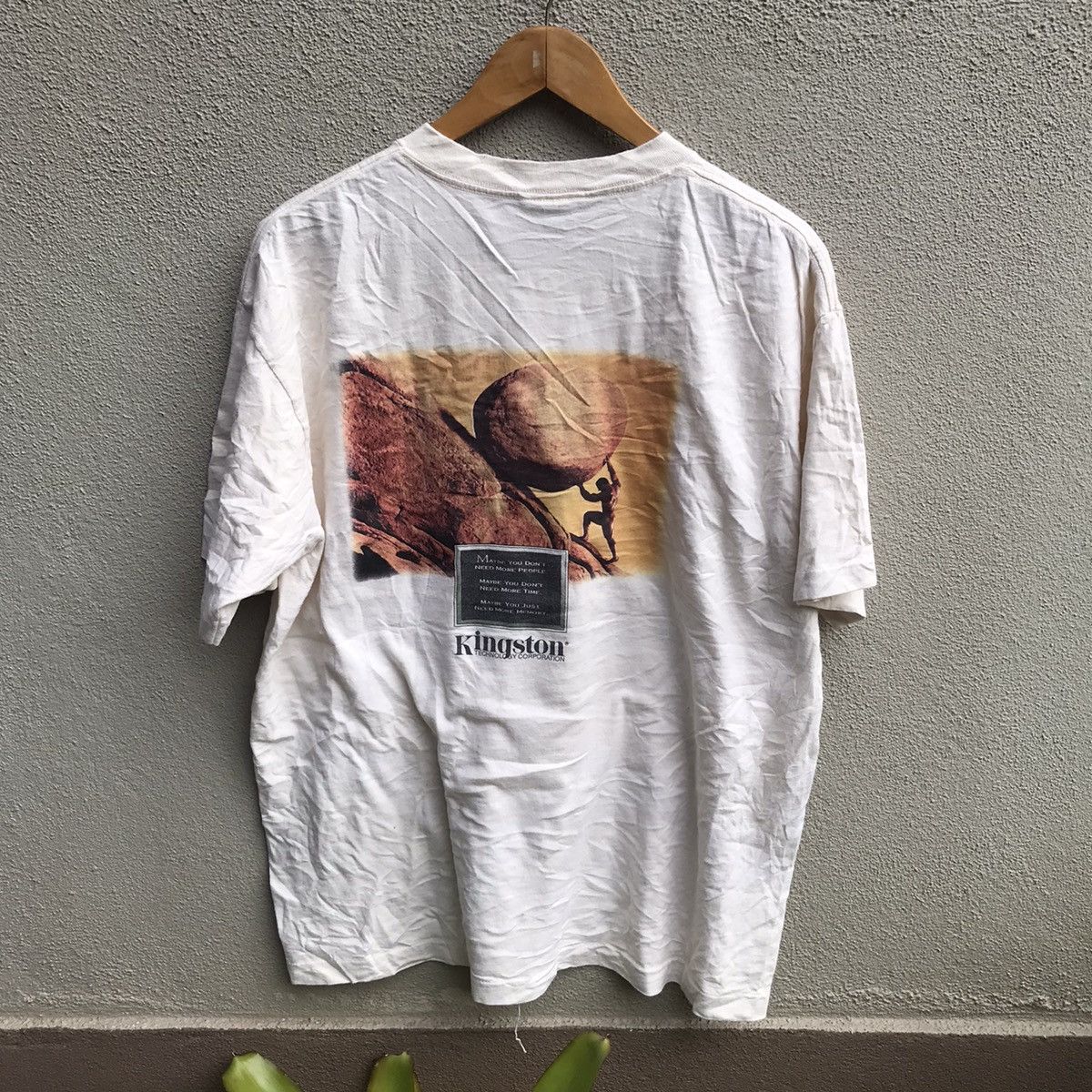 Vintage Vintage 90s KINGSTON tee tech software Size US XL / EU 56 / 4 - 1 Thumbnail