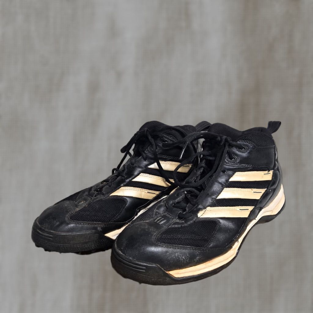 Adidas ADIDAS Cleats Sport Shoes CLU600001 Adult Men's Size 12.5 Black Leather Rubber Ankle Strap Sports Size US L / EU 52-54 / 3 - 1 Thumbnail
