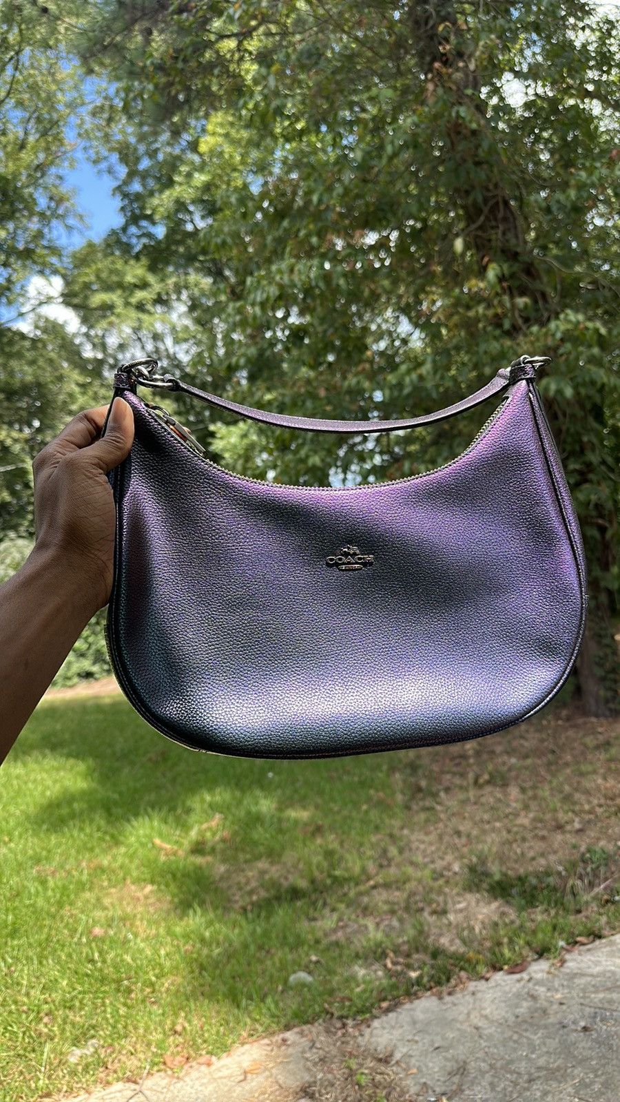 Coach Coach Hologram Leather Harley Hobo Purse Grailed