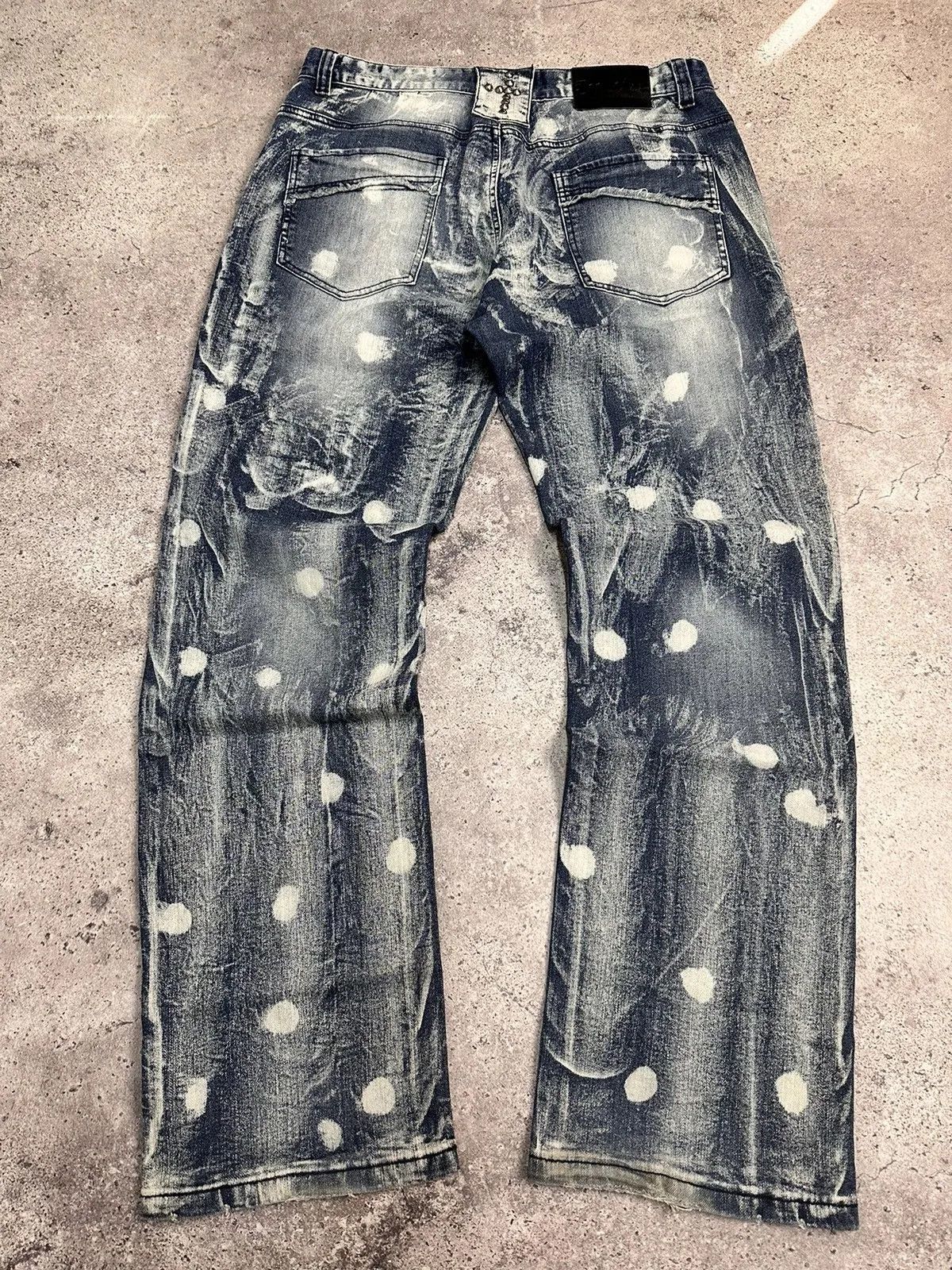 Tornado Mart 👉 Vintage Gothic Cargo Pants Y2K Chrome Ed Hardy Style Size US 34 / EU 50 - 8 Thumbnail