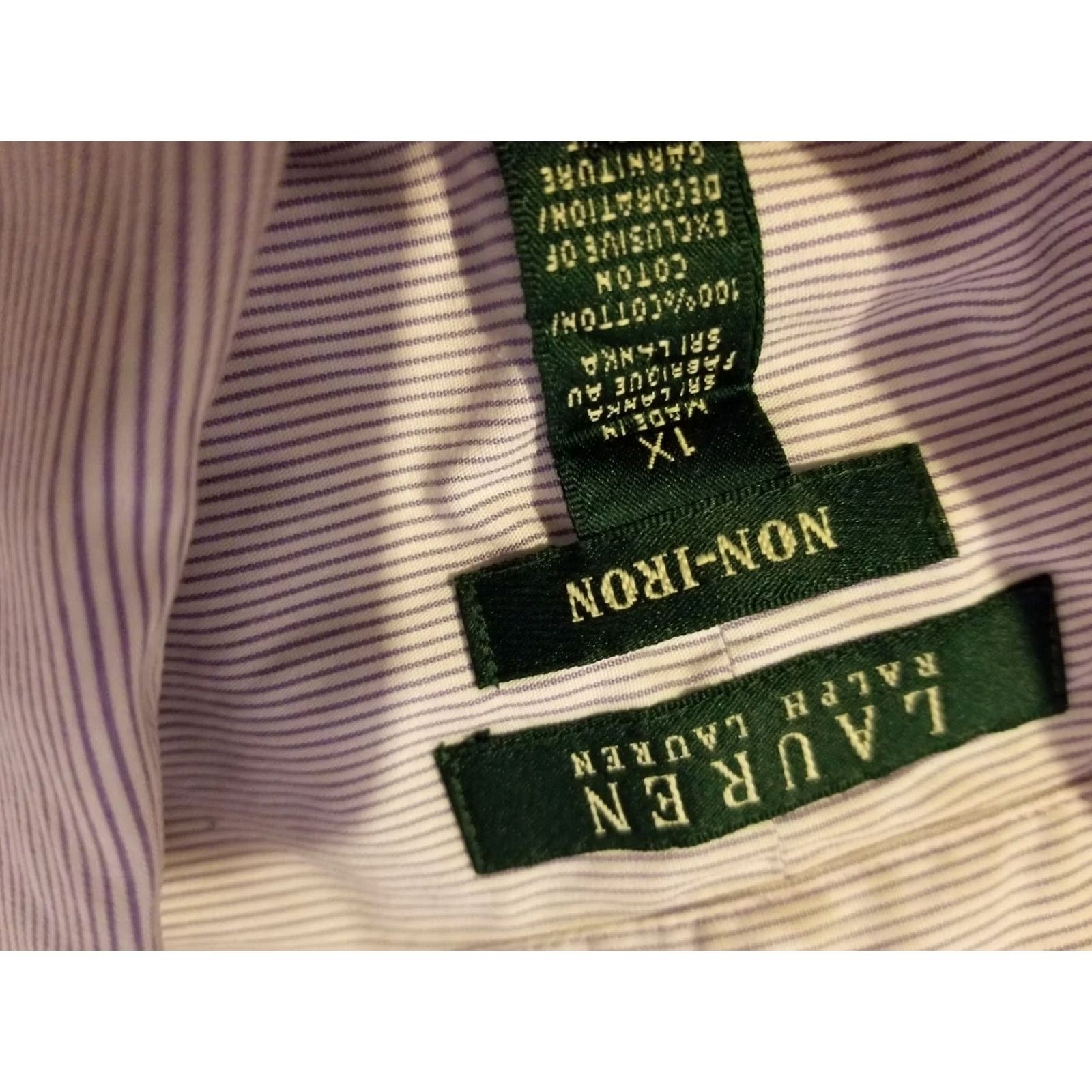 Polo Ralph Lauren Polo Ralph Lauren Blouse Purple Cotton Button Dress Shirt 1X XL Womens Size XL / US 12-14 / IT 48-50 - 3 Thumbnail
