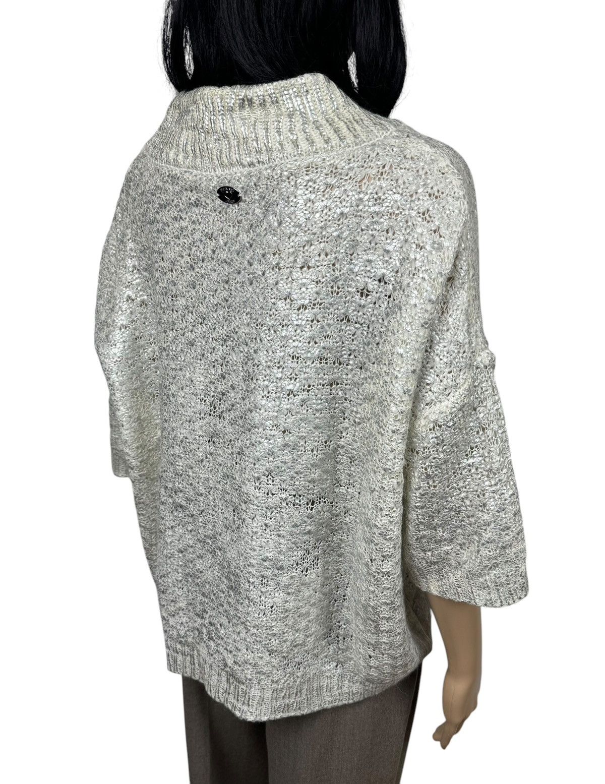 TWINSET Twinset Knit Sweater Acrylic-Wool Short Sleeve Metall Paint Size M / US 6-8 / IT 42-44 - 7 Thumbnail