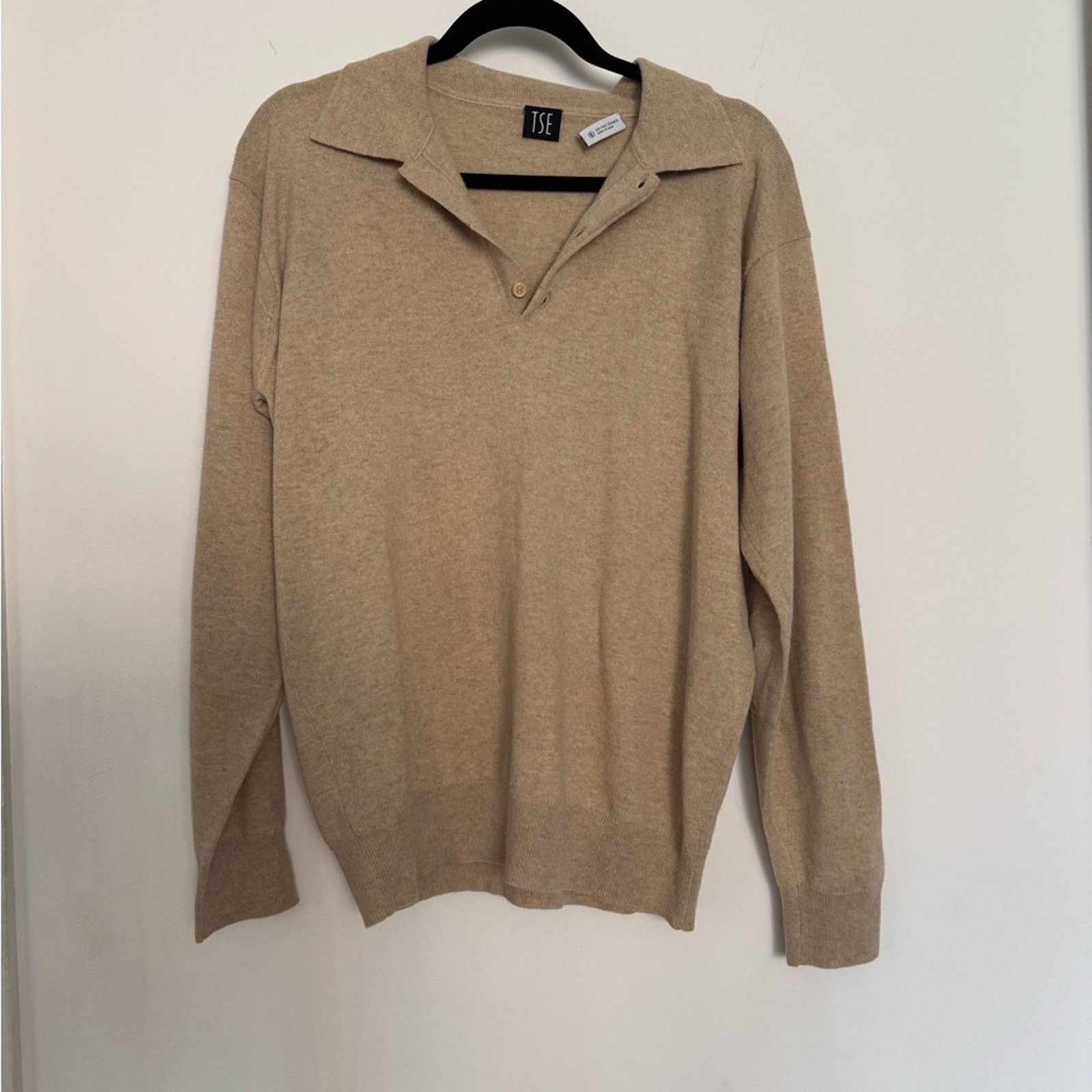 Tse TSE Men's Beige Cashmere Sweater Size US M / EU 48-50 / 2 - 1 Thumbnail