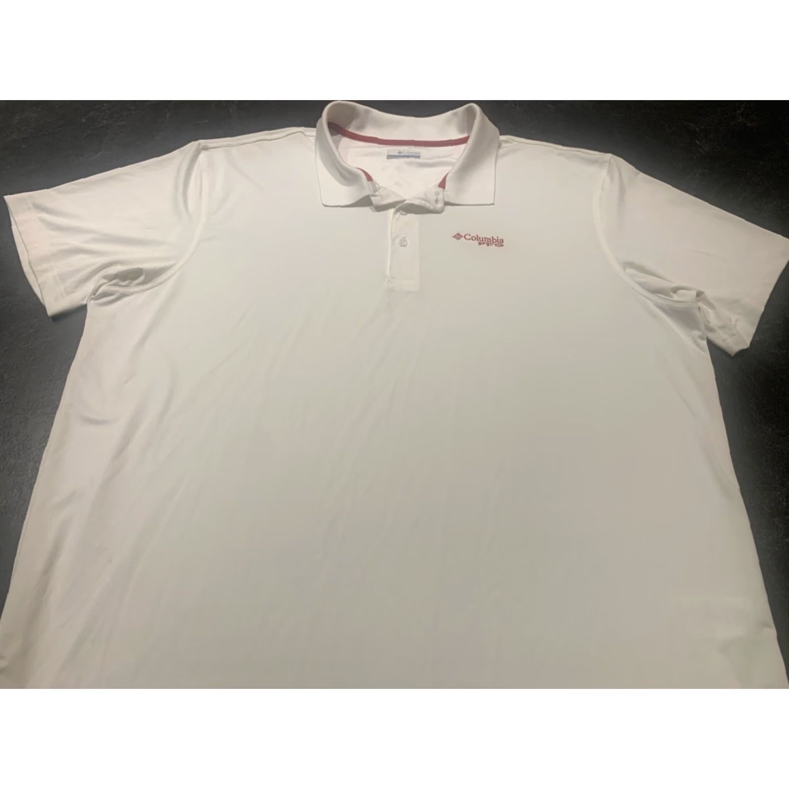 Vintage Columbia PFG Polo Shirt Mens 2XL White Red 100% Polyester Short Sleeve Collared Size US XXL / EU 58 / 5 - 2 Thumbnail