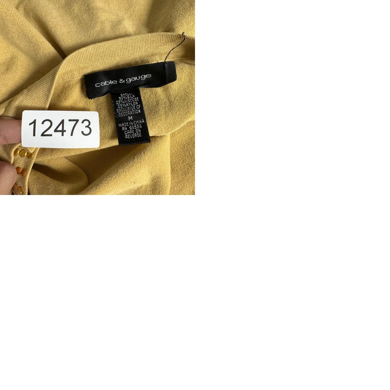 Vintage VINTAGE Y2K Halter Top Shirt Medium Silk Blend Mustard Yellow Knit Studded McBling Mens Girls Womens Size M / US 6-8 / IT 42-44 - 9 Thumbnail