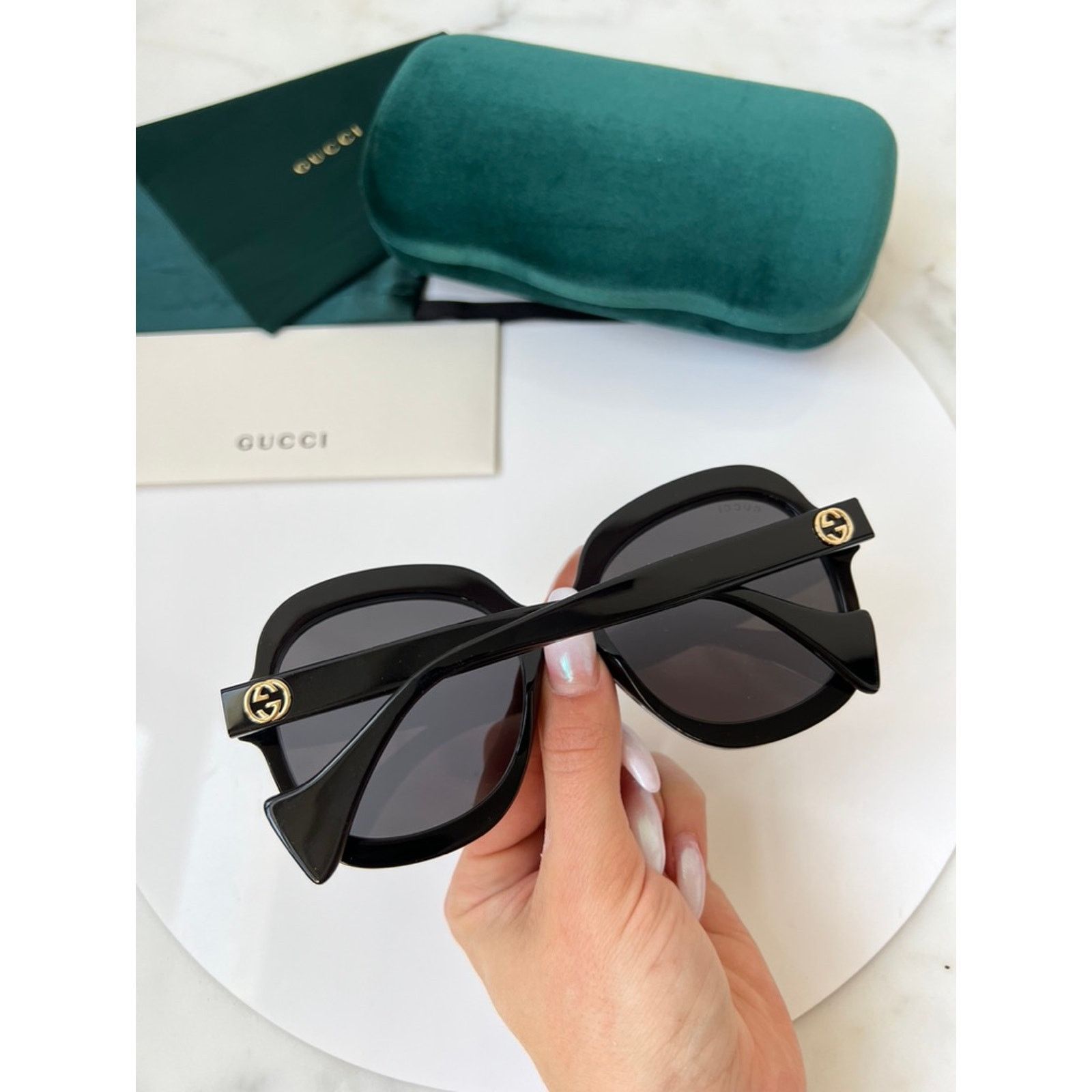 Gucci NEW Gucci GG1240S Black Oversized Rounded Sunglasses Size ONE SIZE - 11 Thumbnail