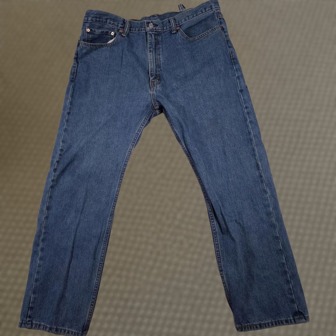Levi's Levi's 505 Jeans Mens 40x30 Blue Straight Leg Zip Fly Denim Mid Rise 5 Pocket Jeans Size US 40 / EU 56 - 1 Thumbnail