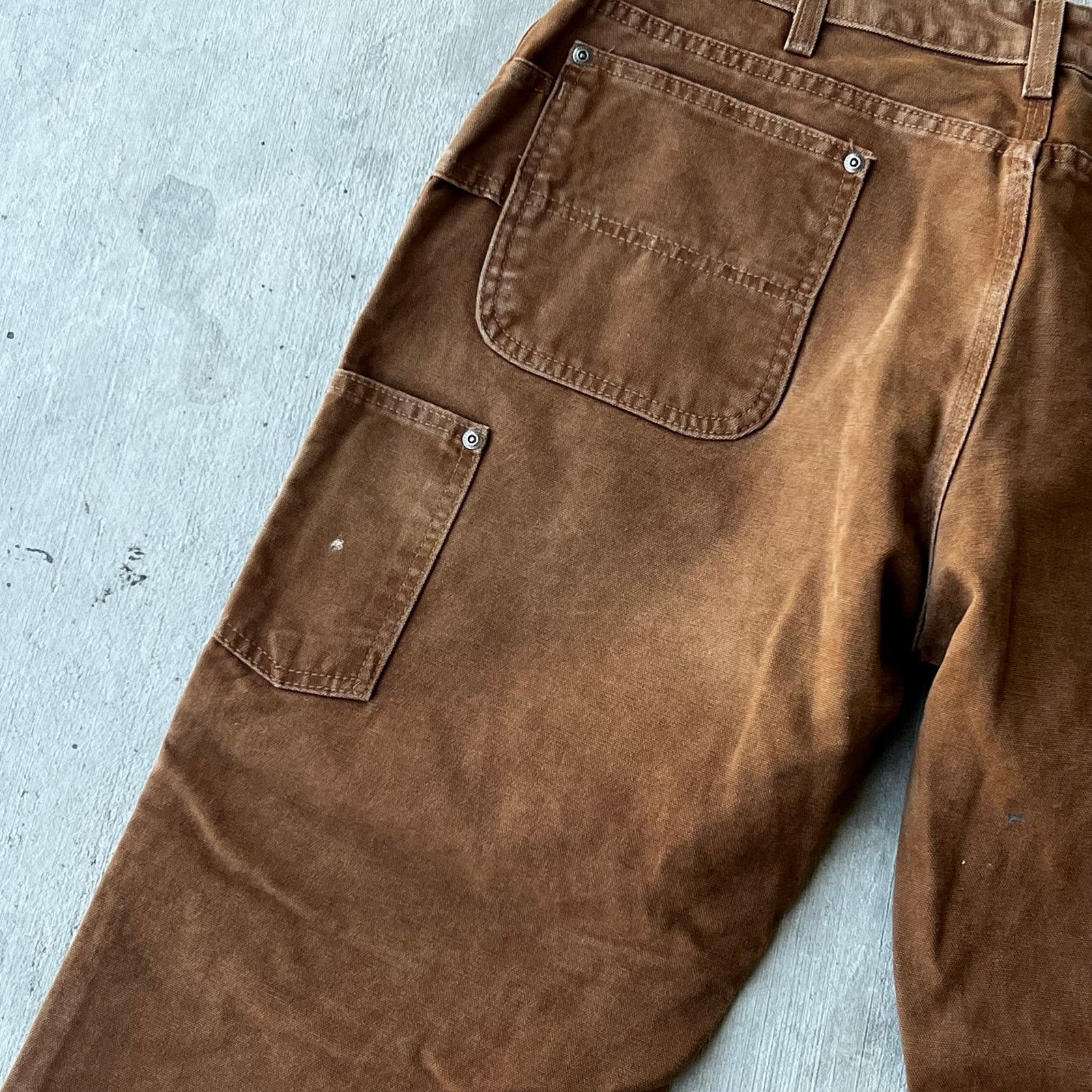 Carhartt × Vintage Carhartt WOMENS brown double knee work wear carpenter pants Size US 32 / EU 48 - 10 Thumbnail