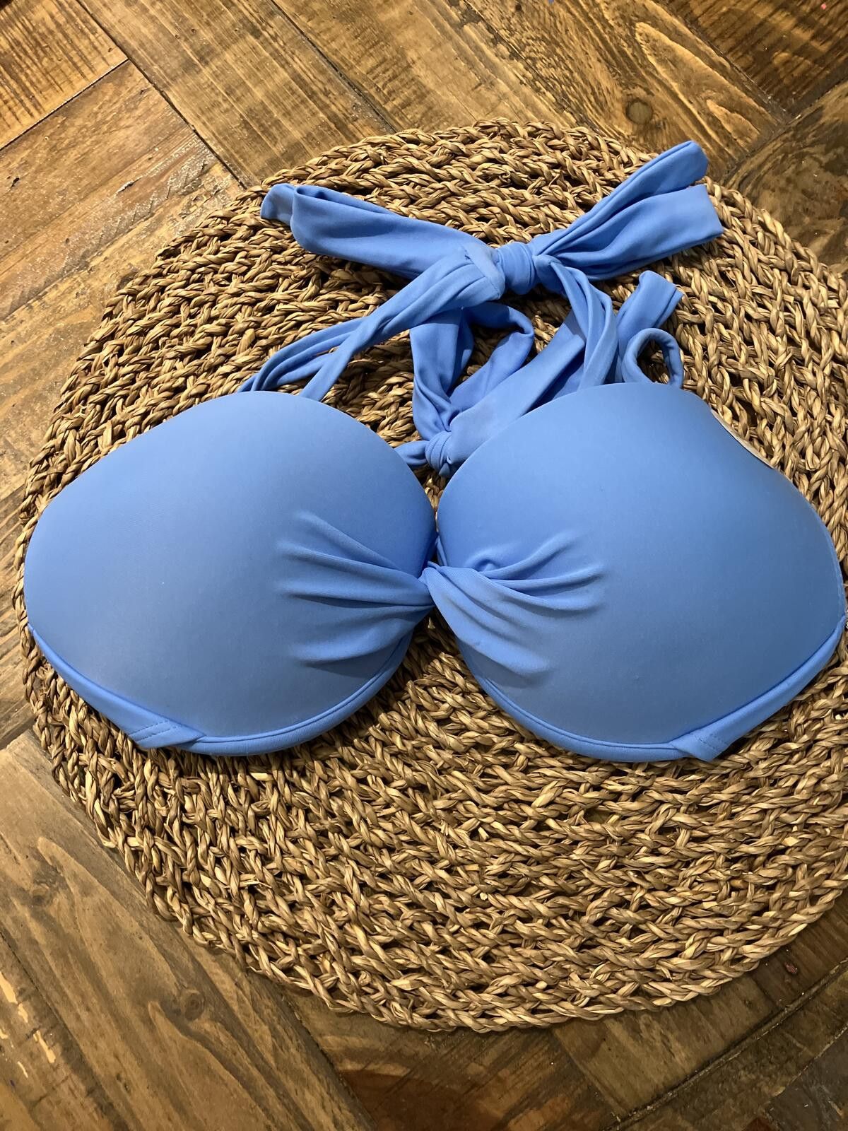 Other NWT Light Blue Padded Bikini Top - Size Large Size ONE SIZE - 1 Thumbnail