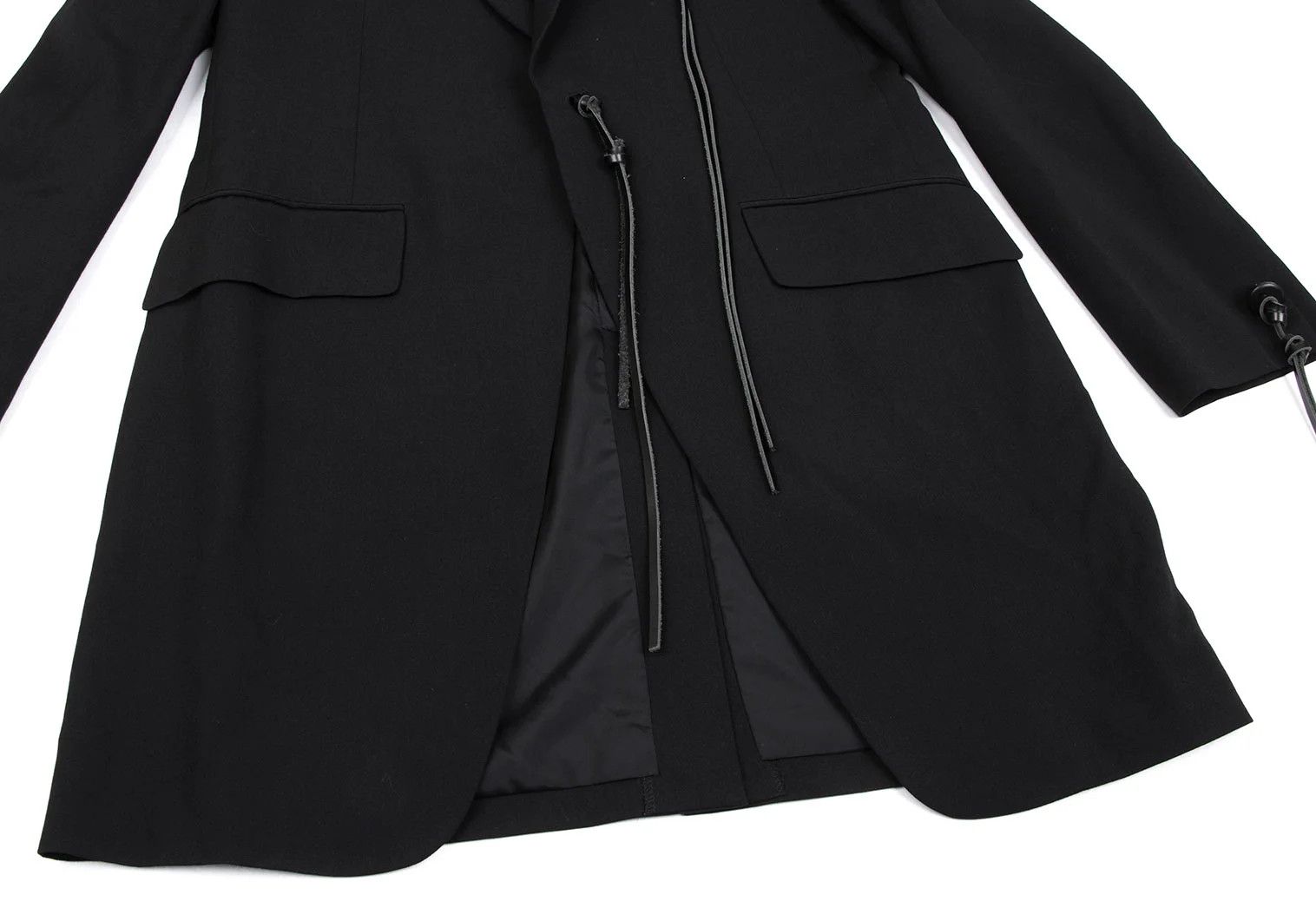 Yohji Yamamoto Yohji Yamamoto Wool Gabardine Long Jacket Size US L / EU 52-54 / 3 - 10 Thumbnail