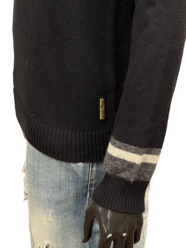 Armani Maglione Nero Armani Jeans Lana Cotone Uomo M Size US M / EU 48-50 / 2 - 2 Thumbnail