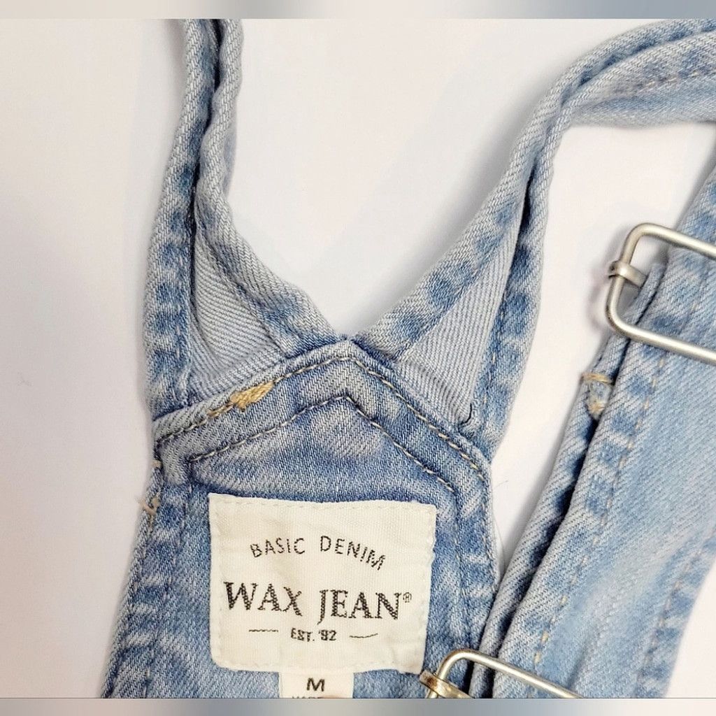 Other Wax Jean Classic Blue Denim Overall Shorts Size Medium Size 27" / US 4 / IT 40 - 5 Thumbnail