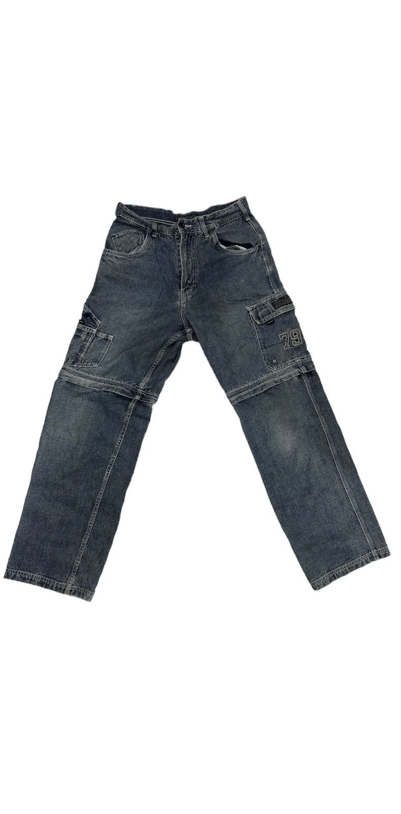image of Archival Clothing x Vintage VTG A.p.co Japan Cargo Pants Size in Blue Denim, Men's