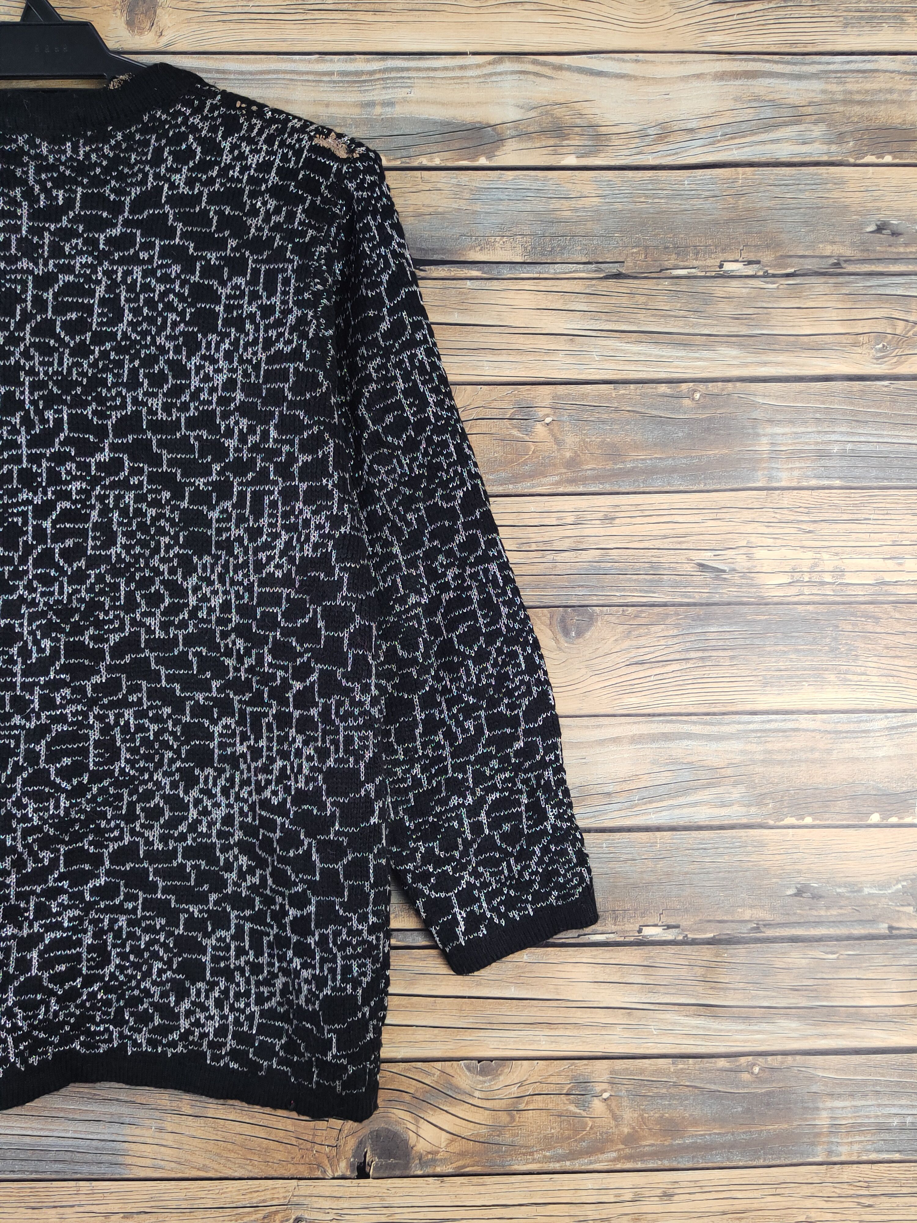 Homespun Knitwear Tokyo New Mode Black Knitwear Cardigan #W2170 Size US M / EU 48-50 / 2 - 9 Thumbnail