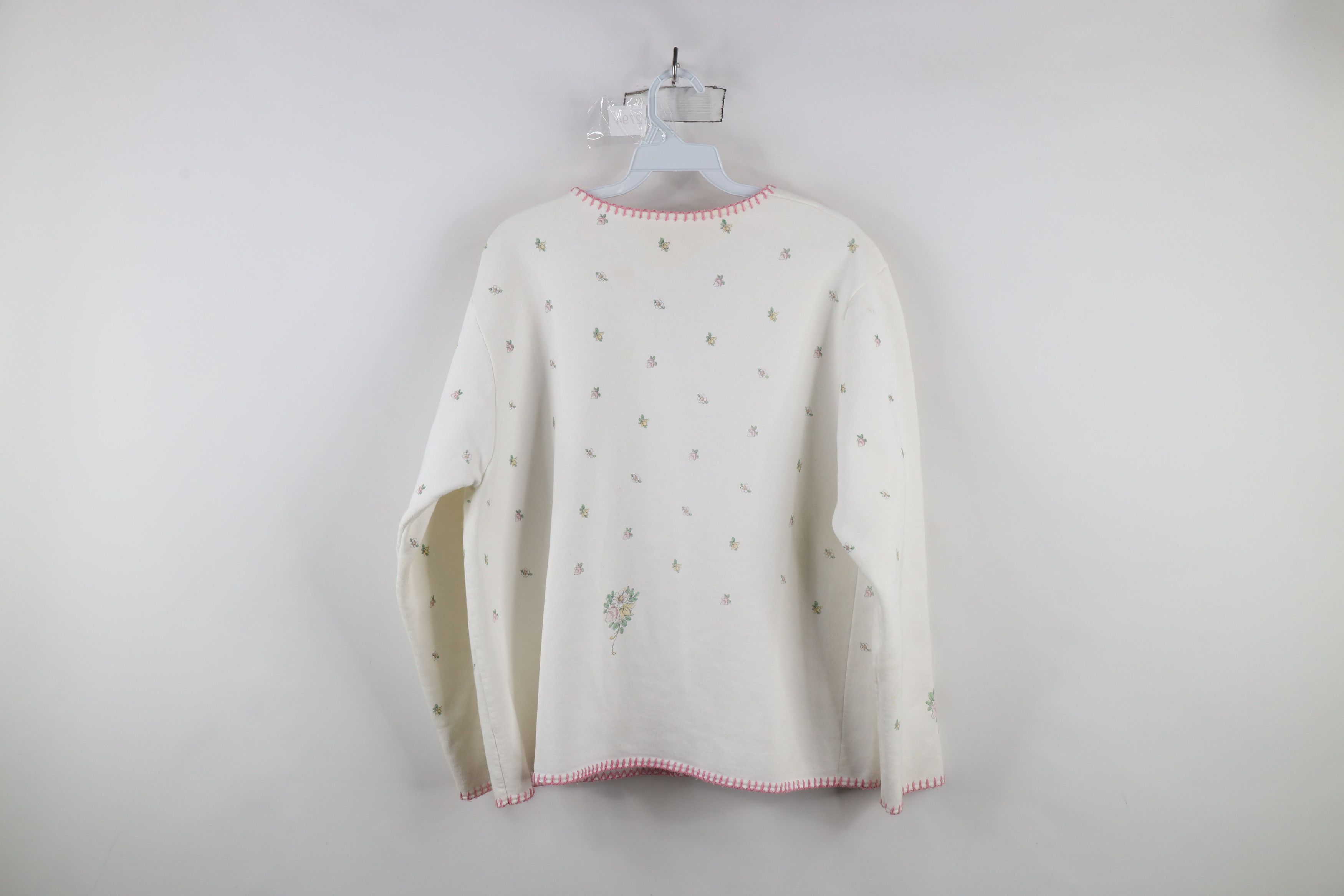 Vintage Vintage 90s Streetwear Over Print Cardigan Sweatshirt USA Size L / US 10 / IT 46 - 12 Thumbnail