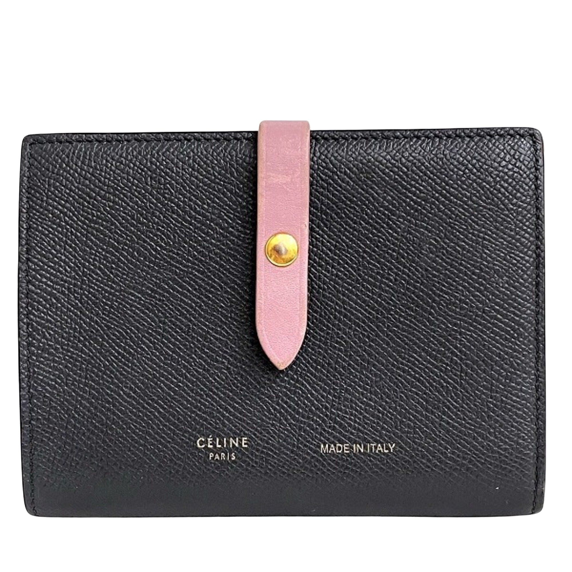 image of Celine Céline Medium Strap Wallet Wallet in Grey, Women's