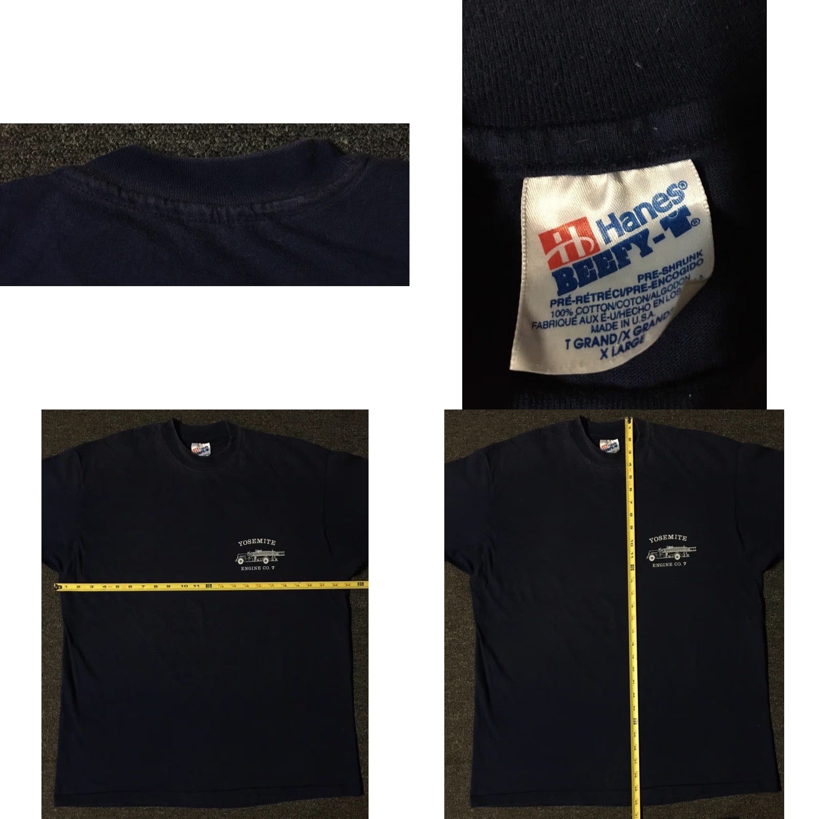 Vintage VINTAGE Yosemite National Park Fire Dept Faded Shirt XL Blue Single Stitch T-Shirt Men USA 90s Biker Military Fire Fighter Flames 90s Grunge Socks? Size US XL / EU 56 / 4 - 9 Thumbnail