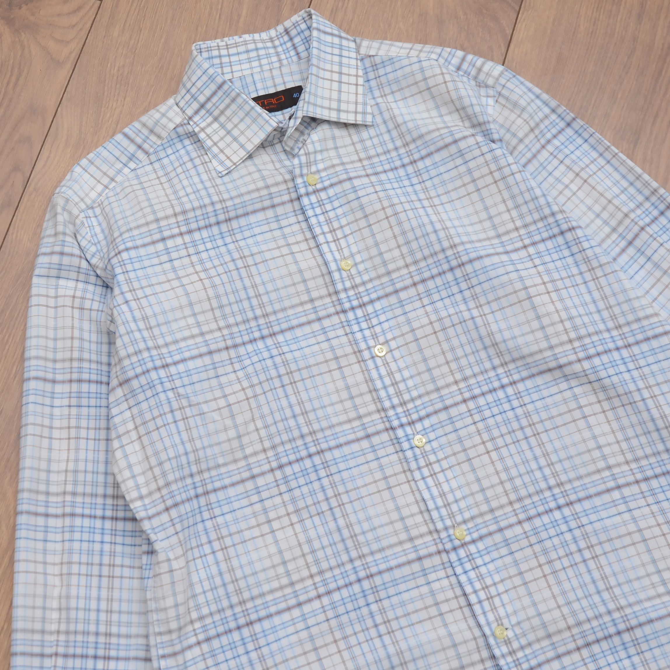 Etro Luxury Etro Men's Shirt Size 40 / M — Blue Check Size US M / EU 48-50 / 2 - 5 Thumbnail