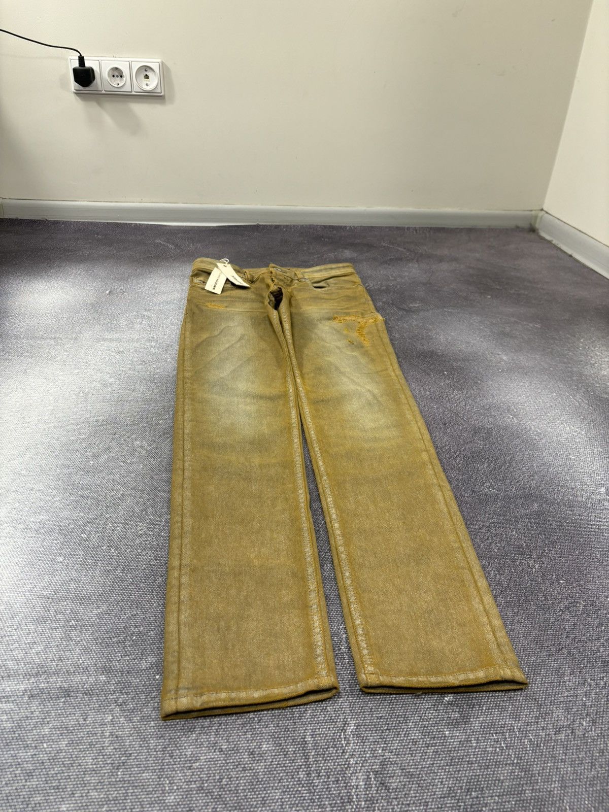Diesel Diesel Sleenker Slim Skinny NWT Distressed Gold Pants Jeans Size US 27 - 3 Thumbnail