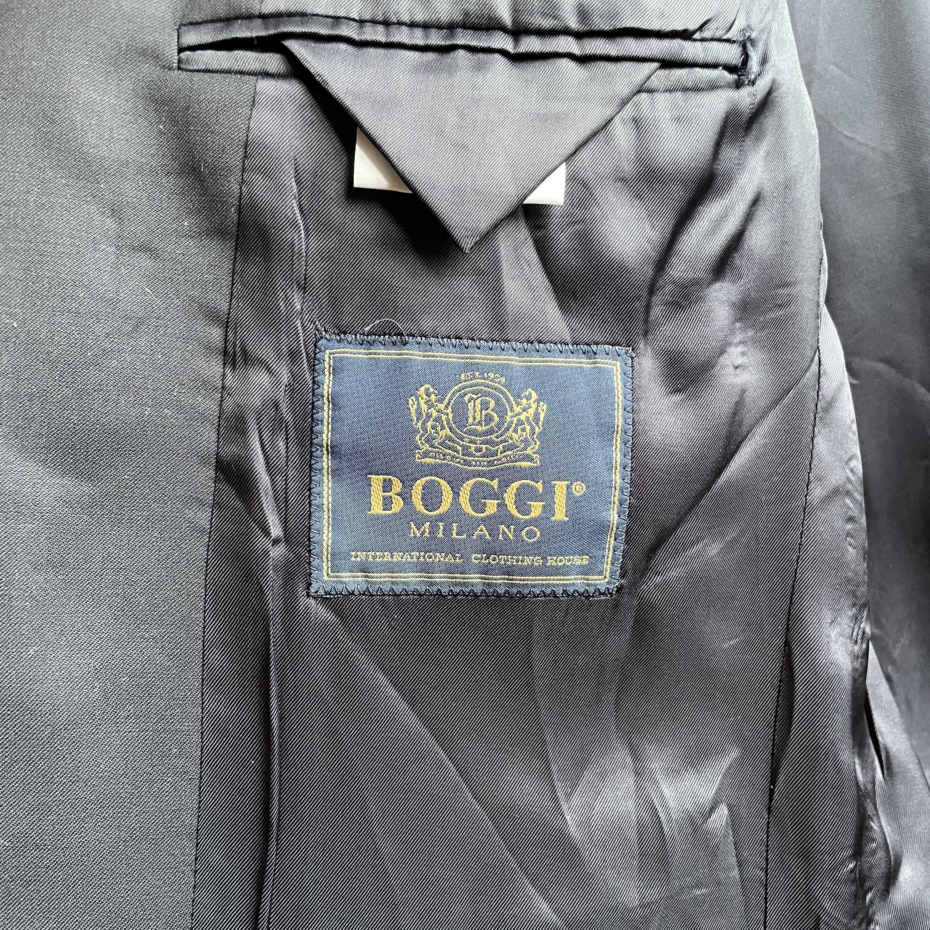 Boggi Boggi Milano Dark Navy Wool 3 Button Suit Size EUR 48 Size 38R - 14 Thumbnail
