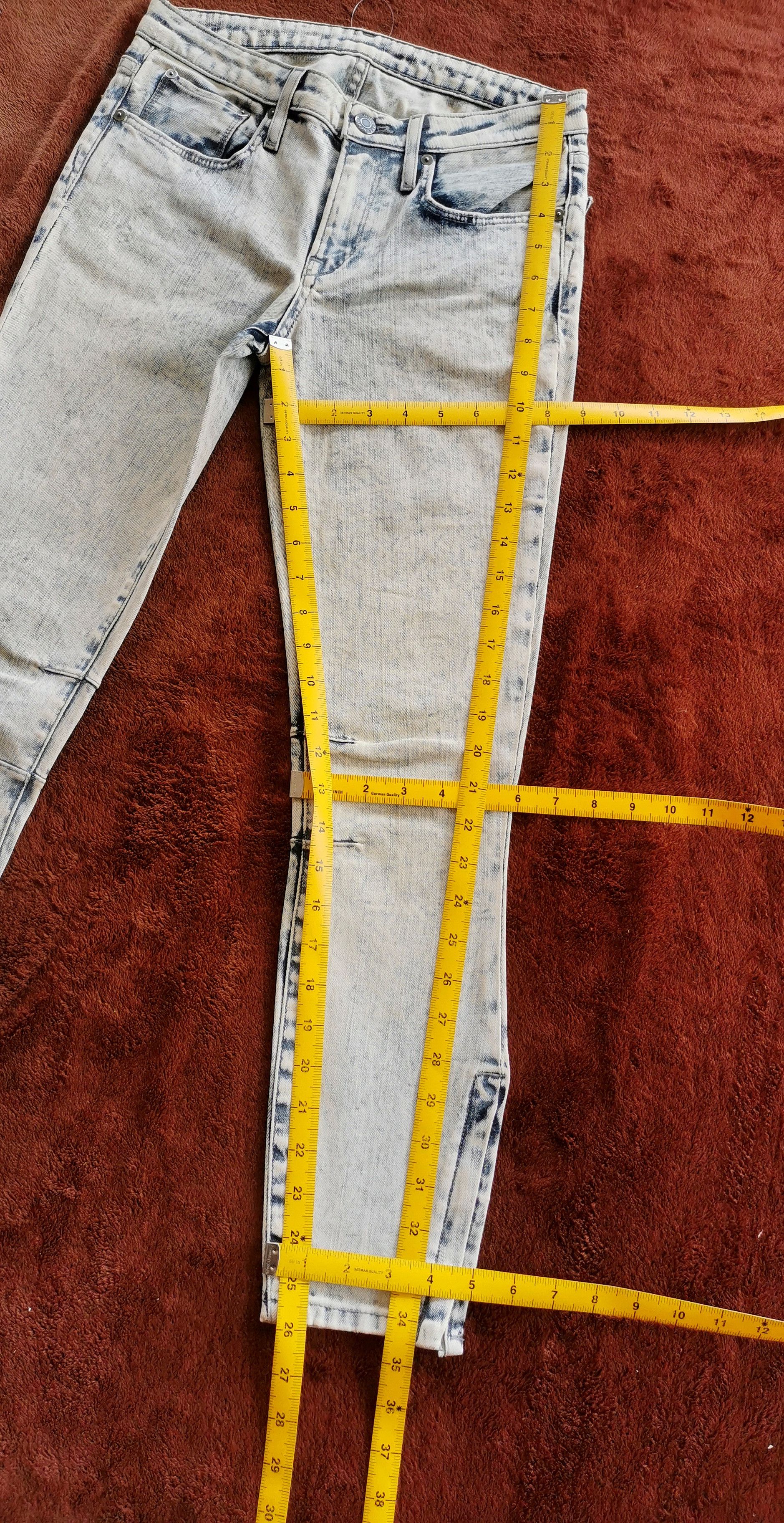 Helmut Lang Helmut Lang Sky Wash Crop Skinny Jeans Ankle Zip Made In Usa Size 26" / US 2 / IT 38 - 6 Thumbnail