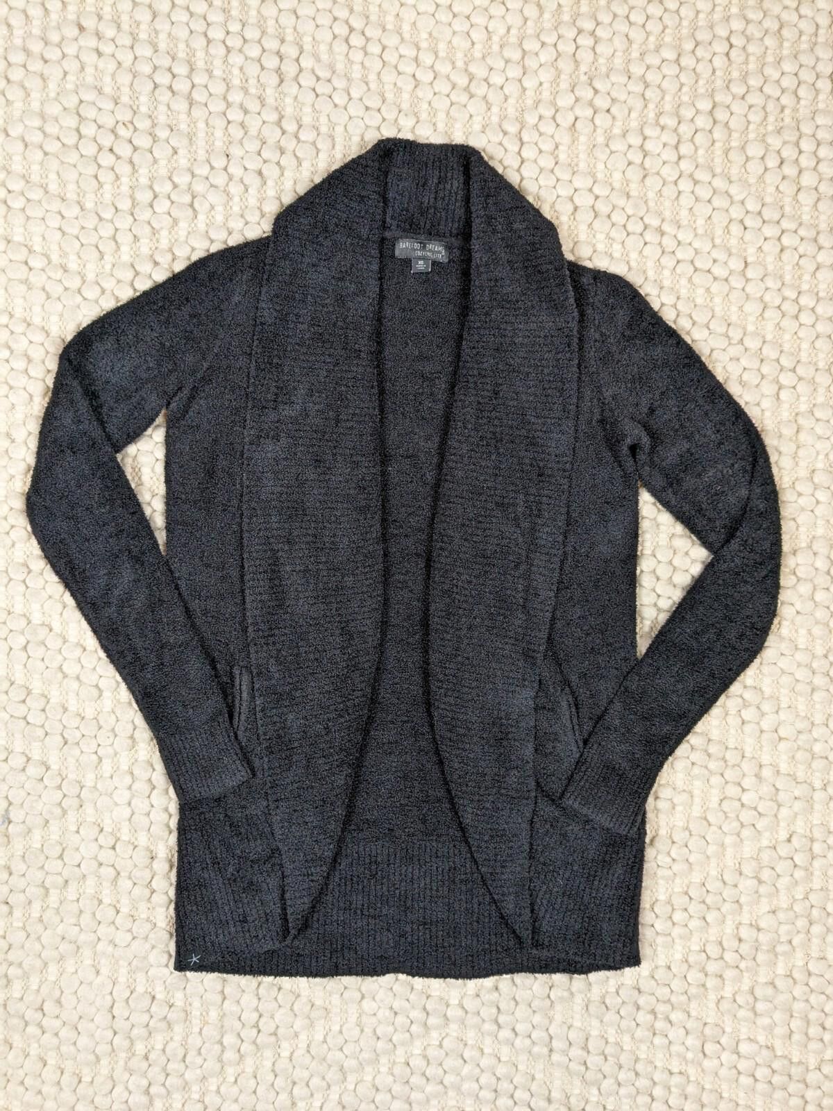Other Barefoot Dreams CozyChic Lite Circle Cardi Black Sz XS Size XS / US 0-2 / IT 36-38 - 6 Thumbnail
