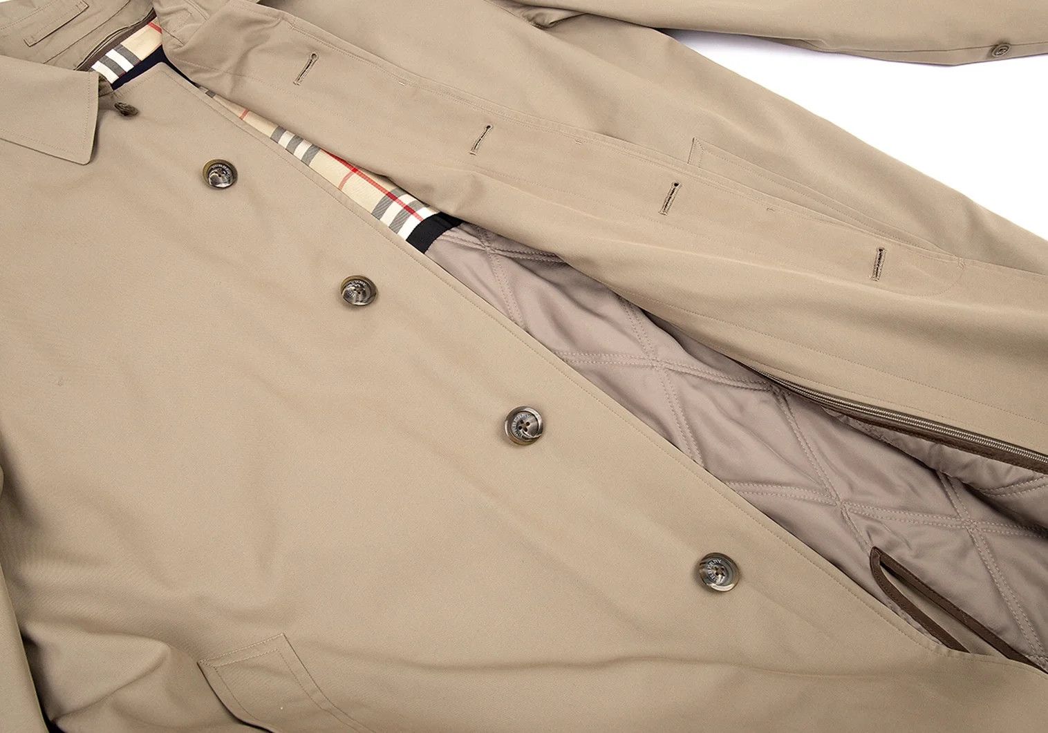 Burberry Insulated Liner Nova Check Overcoat Mocha Size 42 Size US XS / EU 42 / 0 - 10 Thumbnail