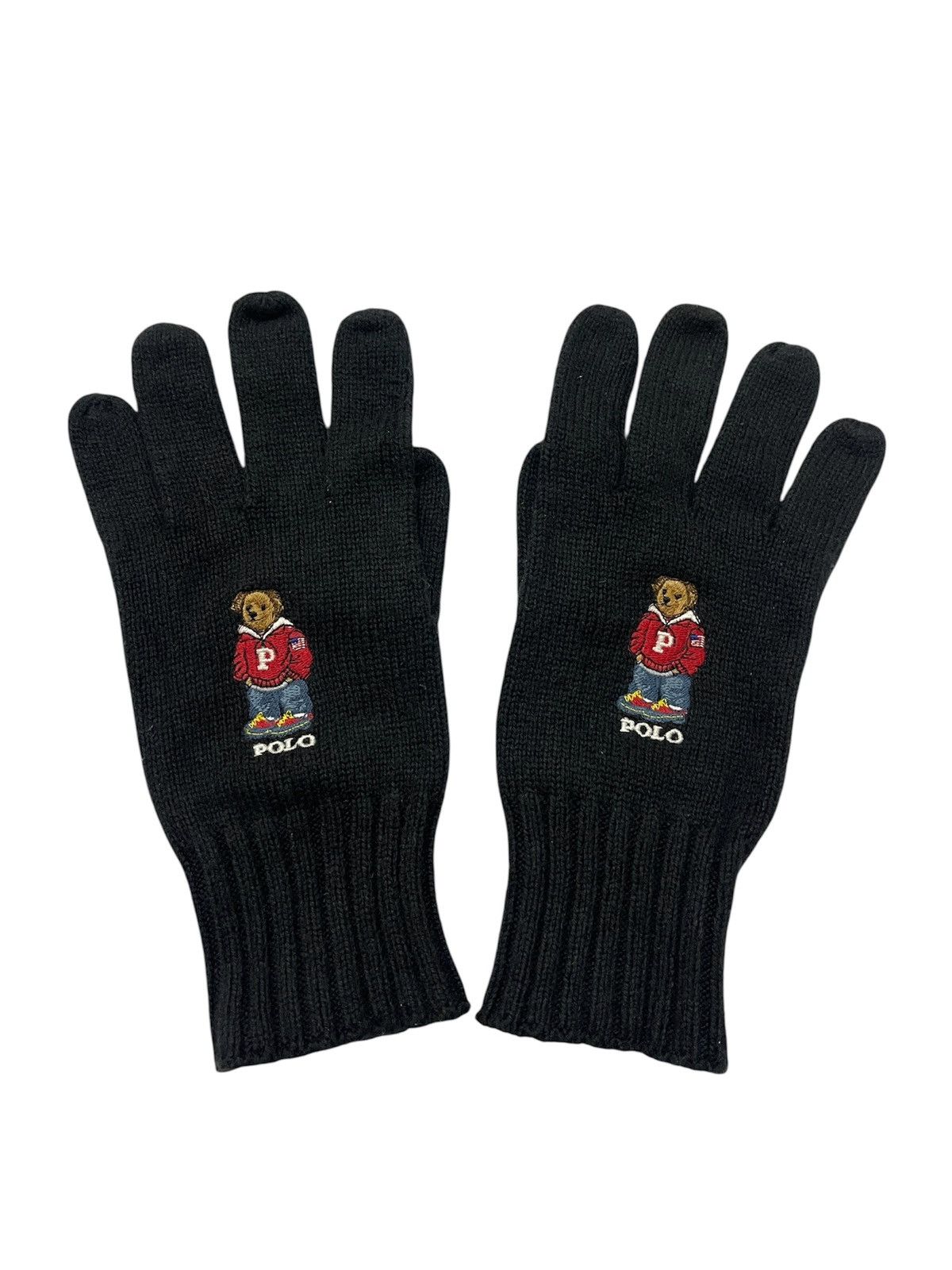 Polo Ralph Lauren × Vintage Vintage Polo Bear Wool Knit Glove Size ONE SIZE - 3 Thumbnail