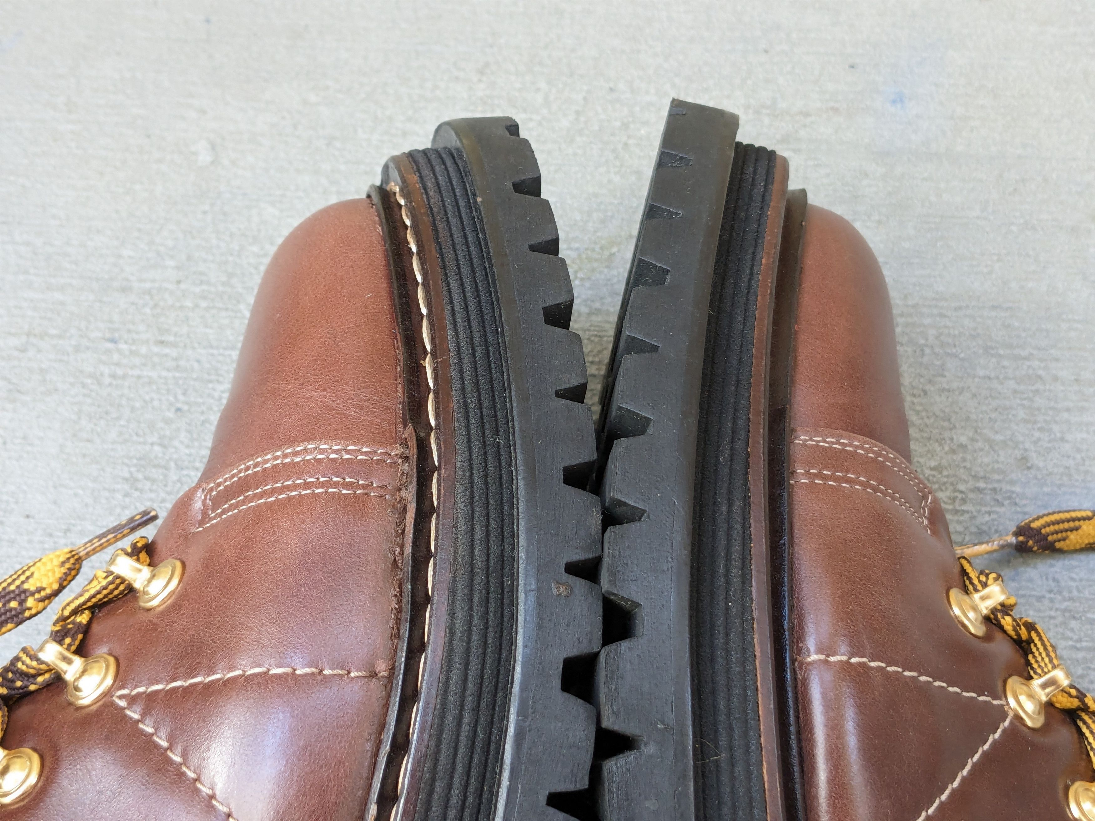 Sandro Sandro Boots Brown Leather 7 40 Lace Up Rubber Chunky Size US 7 / EU 40 - 4 Thumbnail