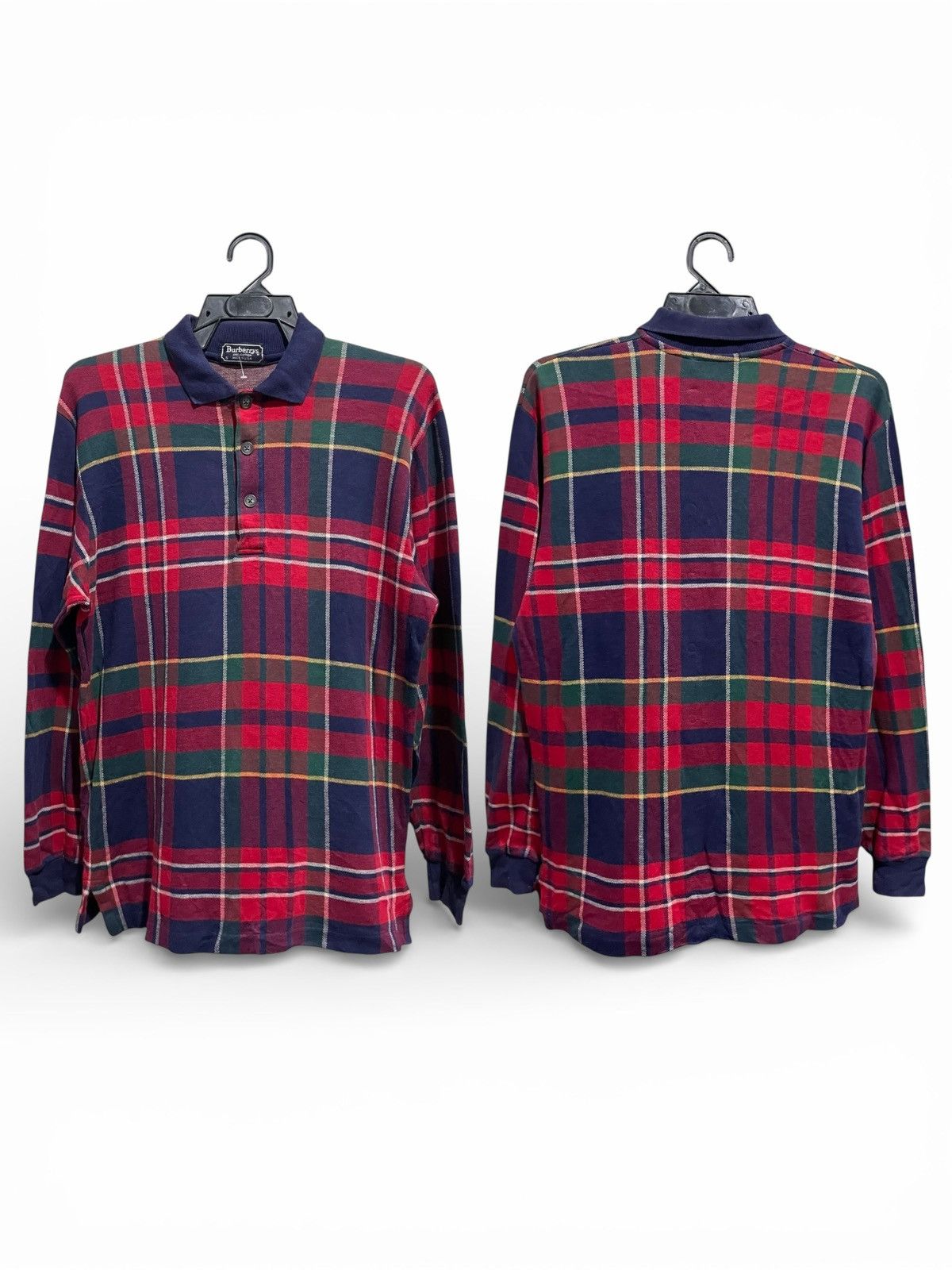 VTG 80s BURBERRY MADE IN USA CHECKERED L/S SHIRTS
