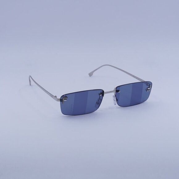 Fendi Fendi FE4172US 16X Sunglasses Shiny Palladium Rectangle Size ONE SIZE - 4 Thumbnail