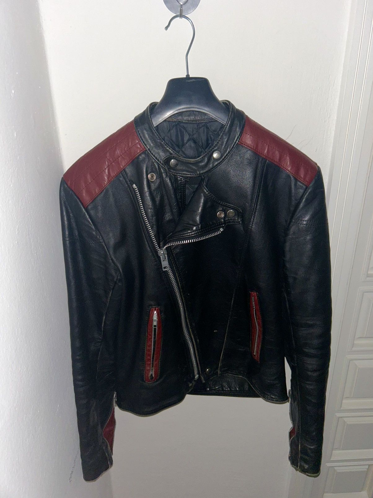 Other Vintage Leather Biker Jacket ENGLAND Size US S / EU 44-46 / 1 - 7 Thumbnail