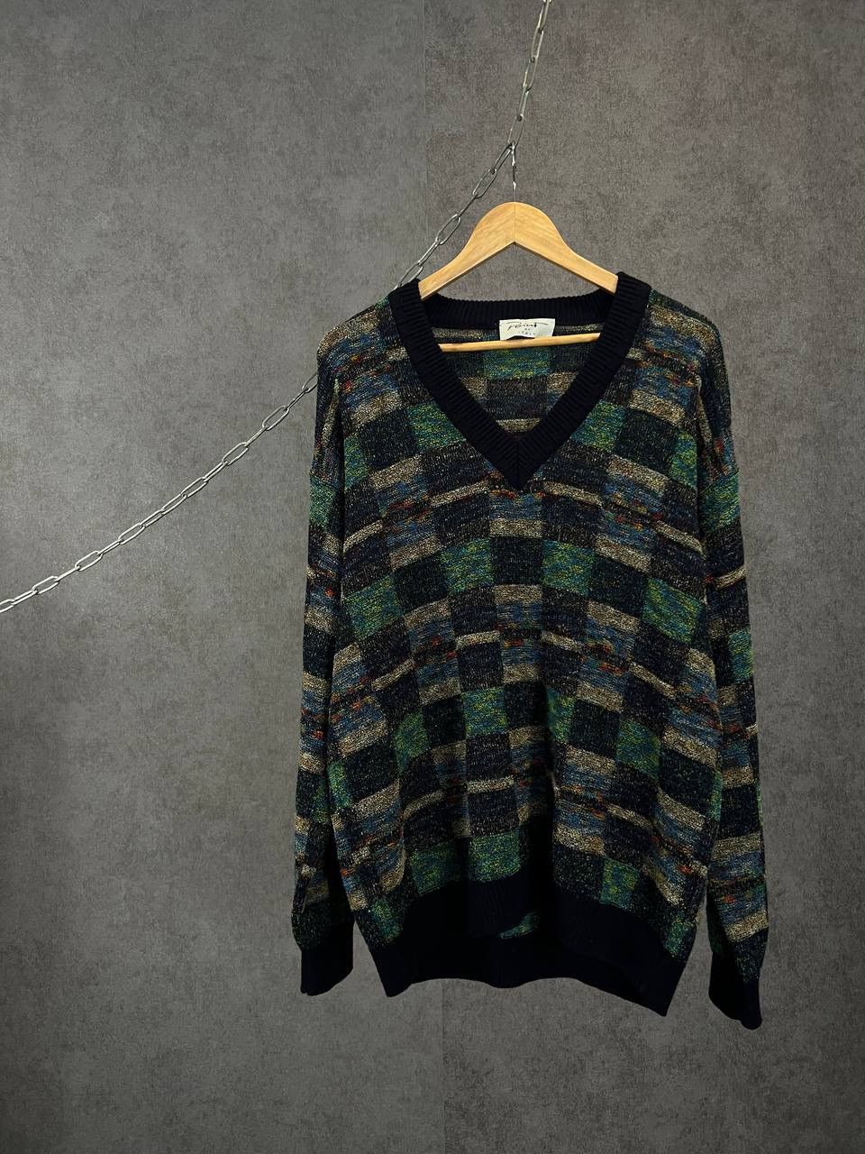 Point Italian designer vintage coogi style sweater