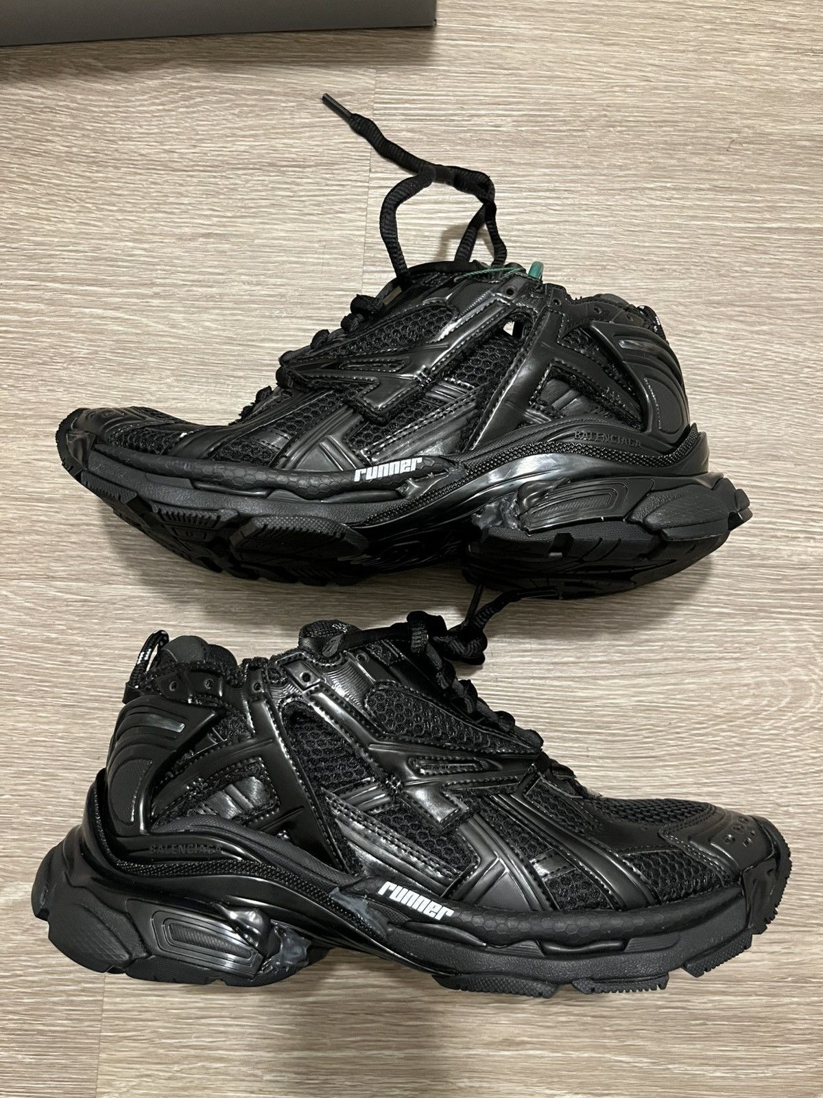 Balenciaga Men’s Runner High Top Sneaker in Dark Grey Size US 9 / EU 42 - 2 Thumbnail