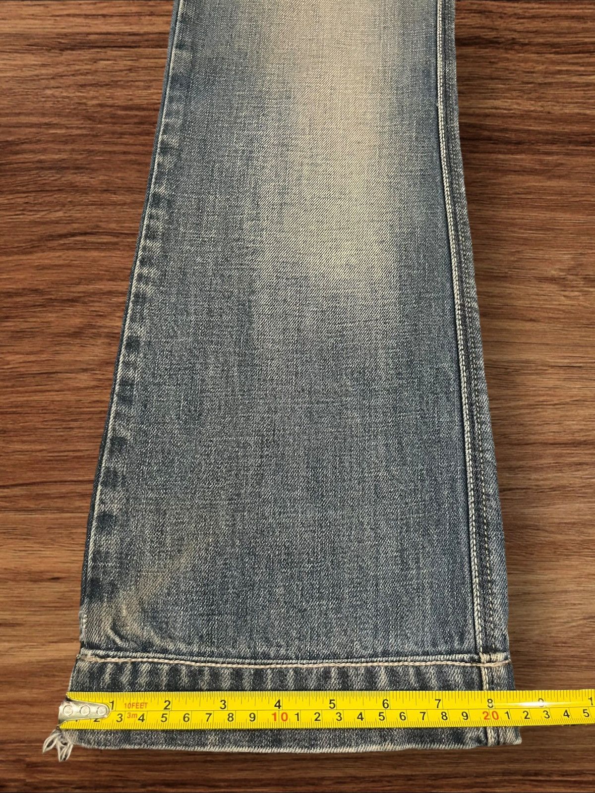 Diesel Vintage Diesel Blue Faded Washed Frayed Leg Flare Jeans Size 30" / US 8 / IT 44 - 18 Thumbnail