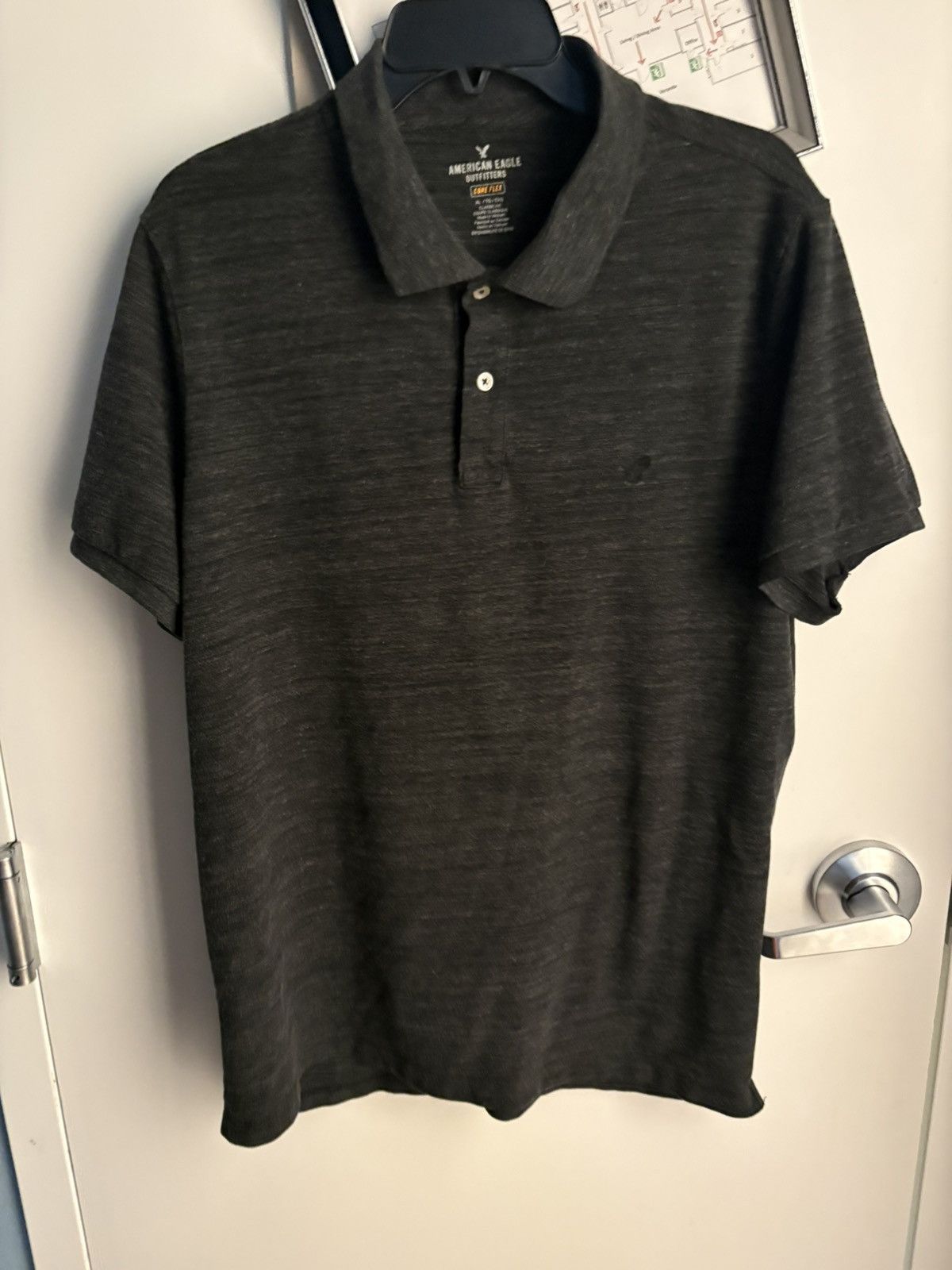 American Eagle Outfitters American Eagle Outfitters Core Flex Dark Gray Polo Size XL Size US XL / EU 56 / 4 - 3 Thumbnail