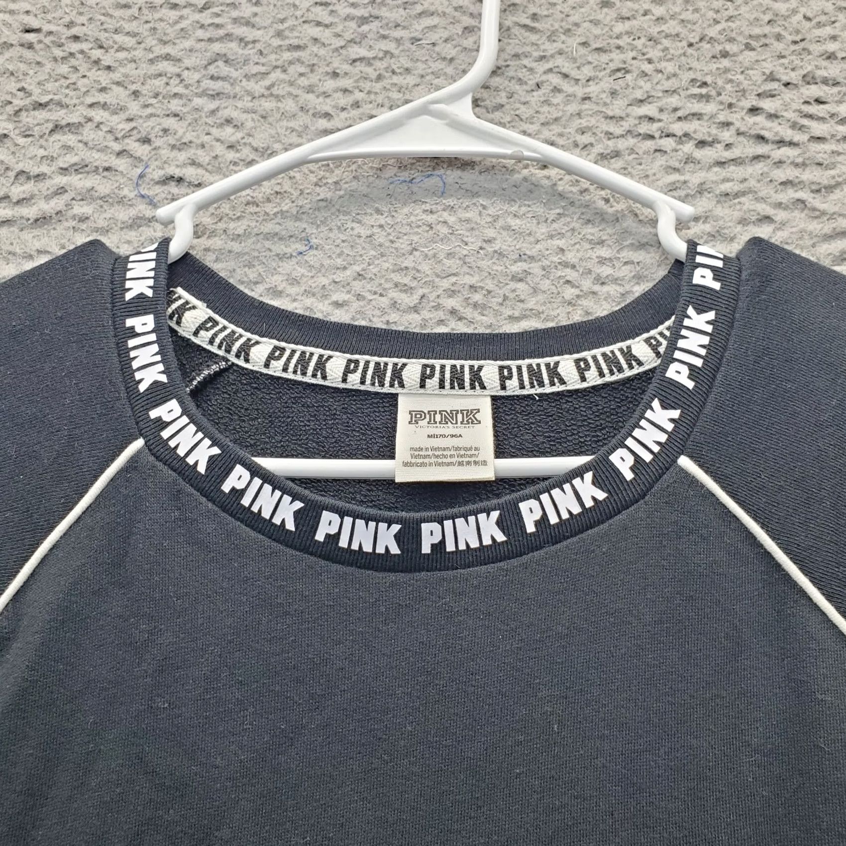 Victoria's Secret Victoria's Secret PINK Sweatshirt Womens M Black Long Sleeve Crew Neck Pullover Size M / US 6-8 / IT 42-44 - 7 Thumbnail